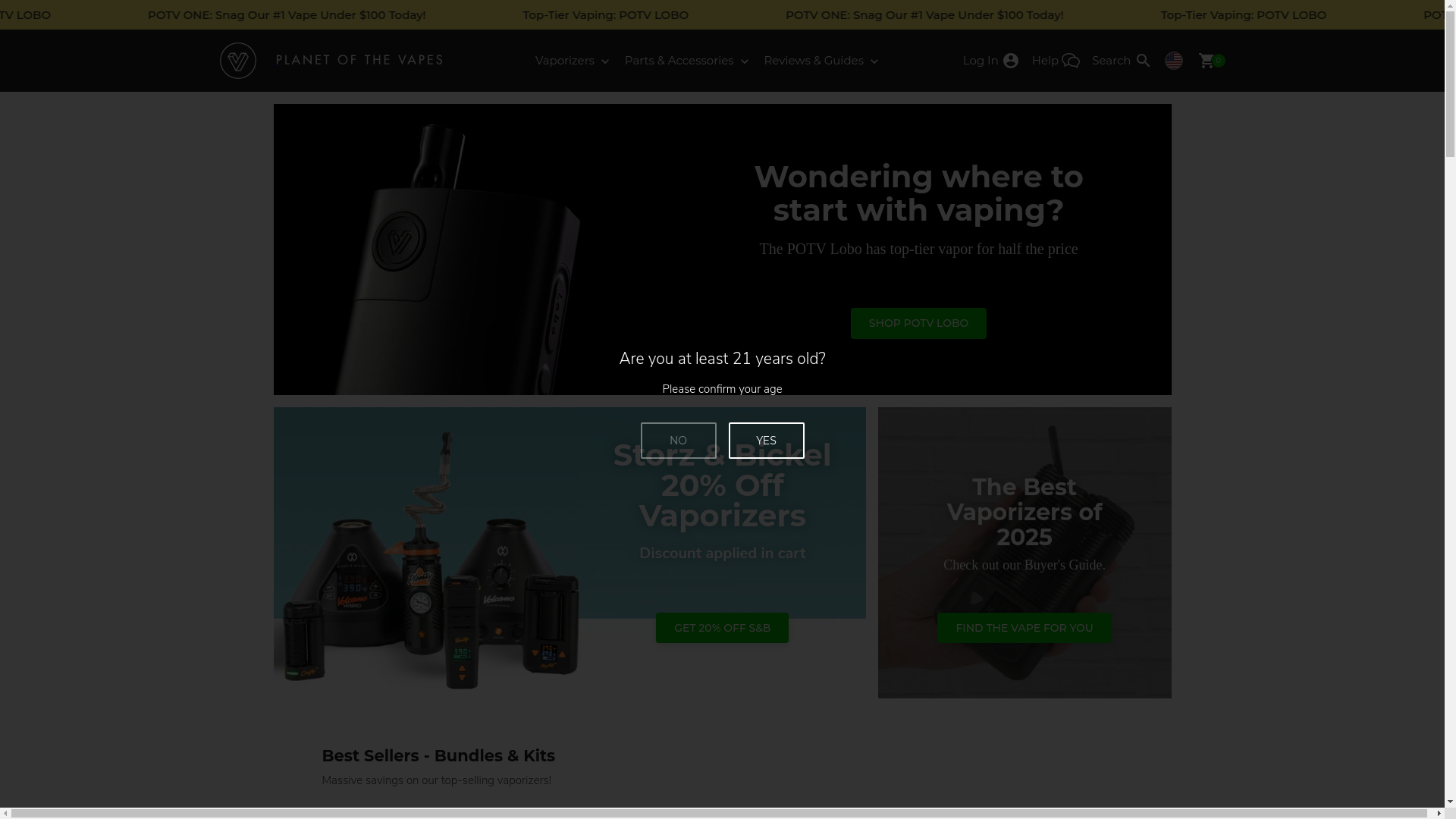 website screenshot of https://www.planetofthevapes.com
