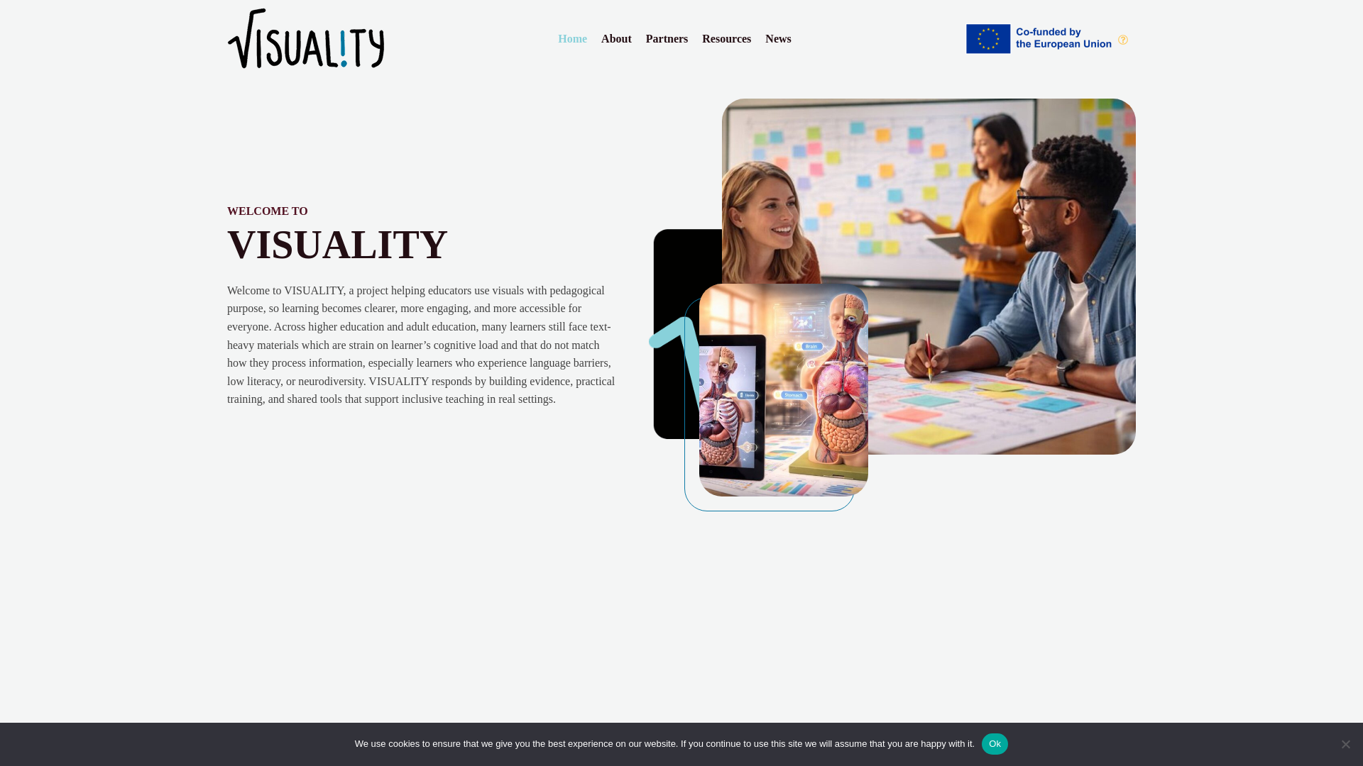 website screenshot of https://visualityproject.eu/