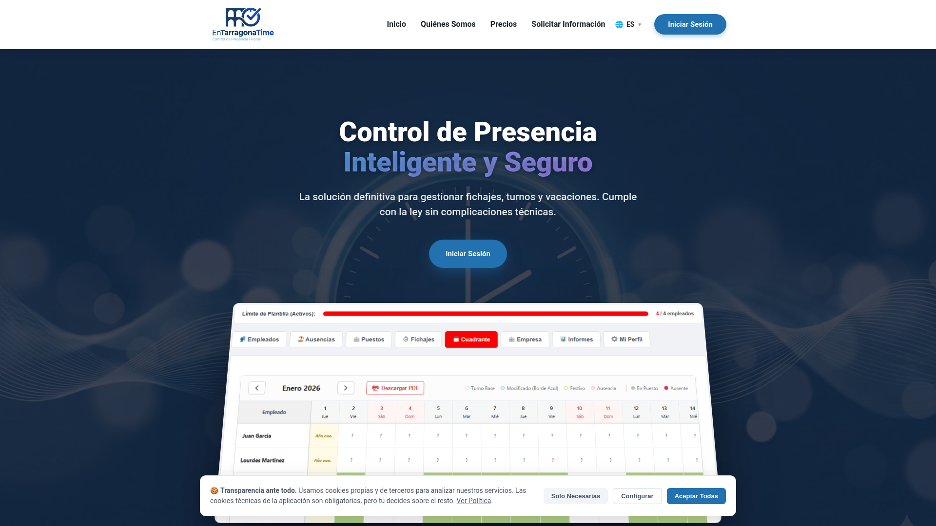 website screenshot of https://entarragonatime.com/