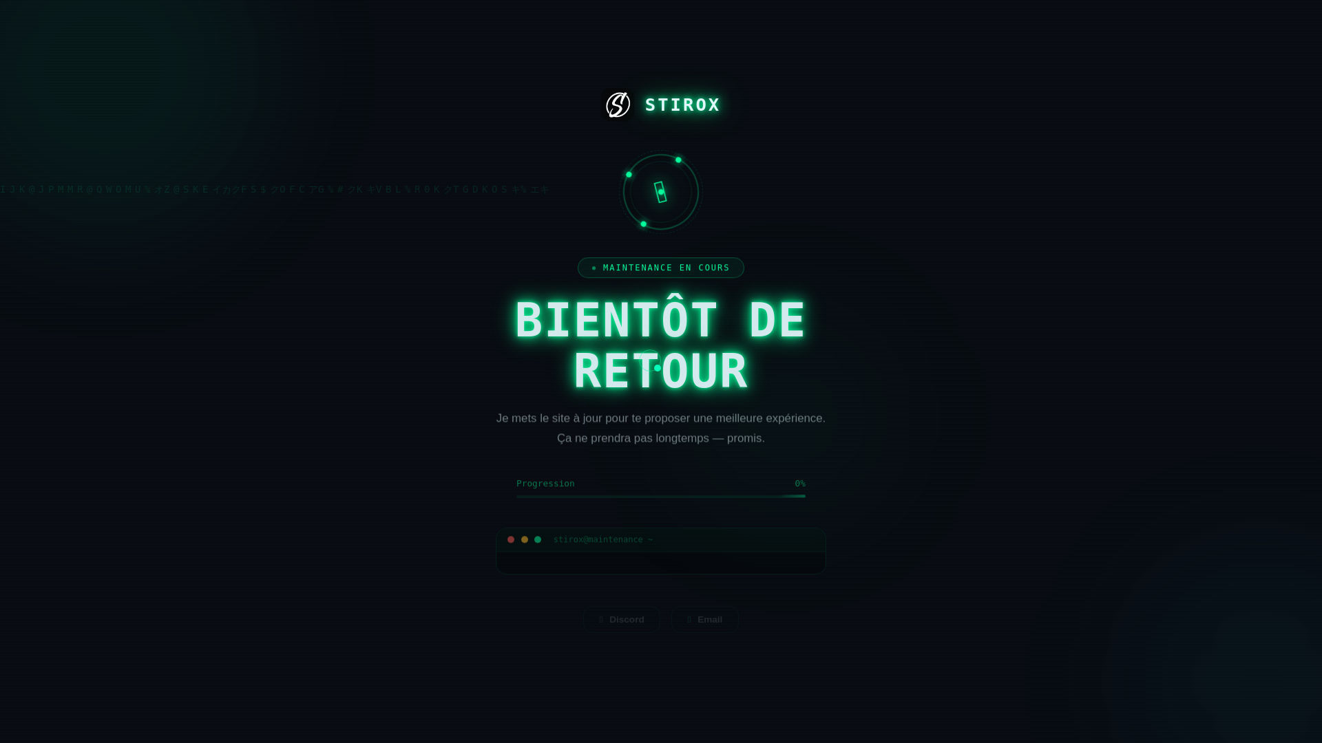 website screenshot of https://stirox.dev