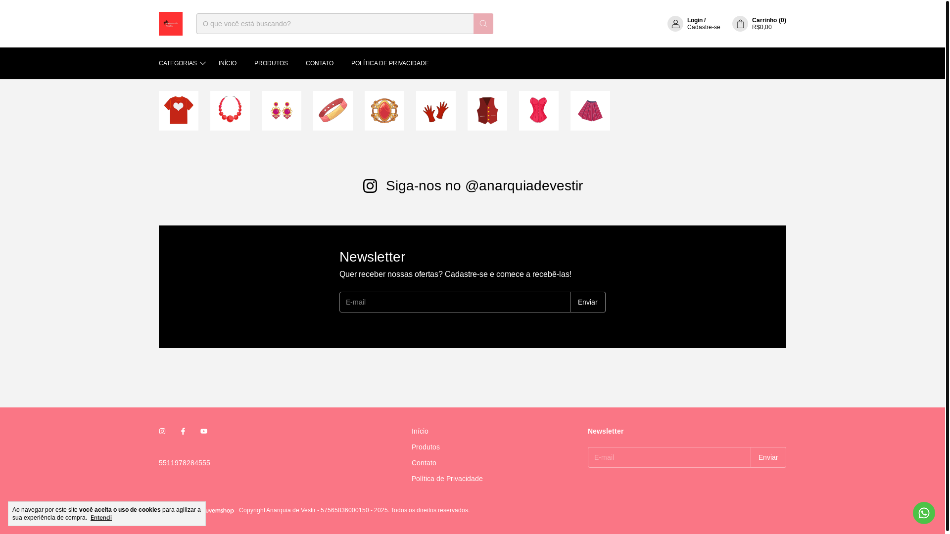 website screenshot of https://anarquiadevestir.com.br/