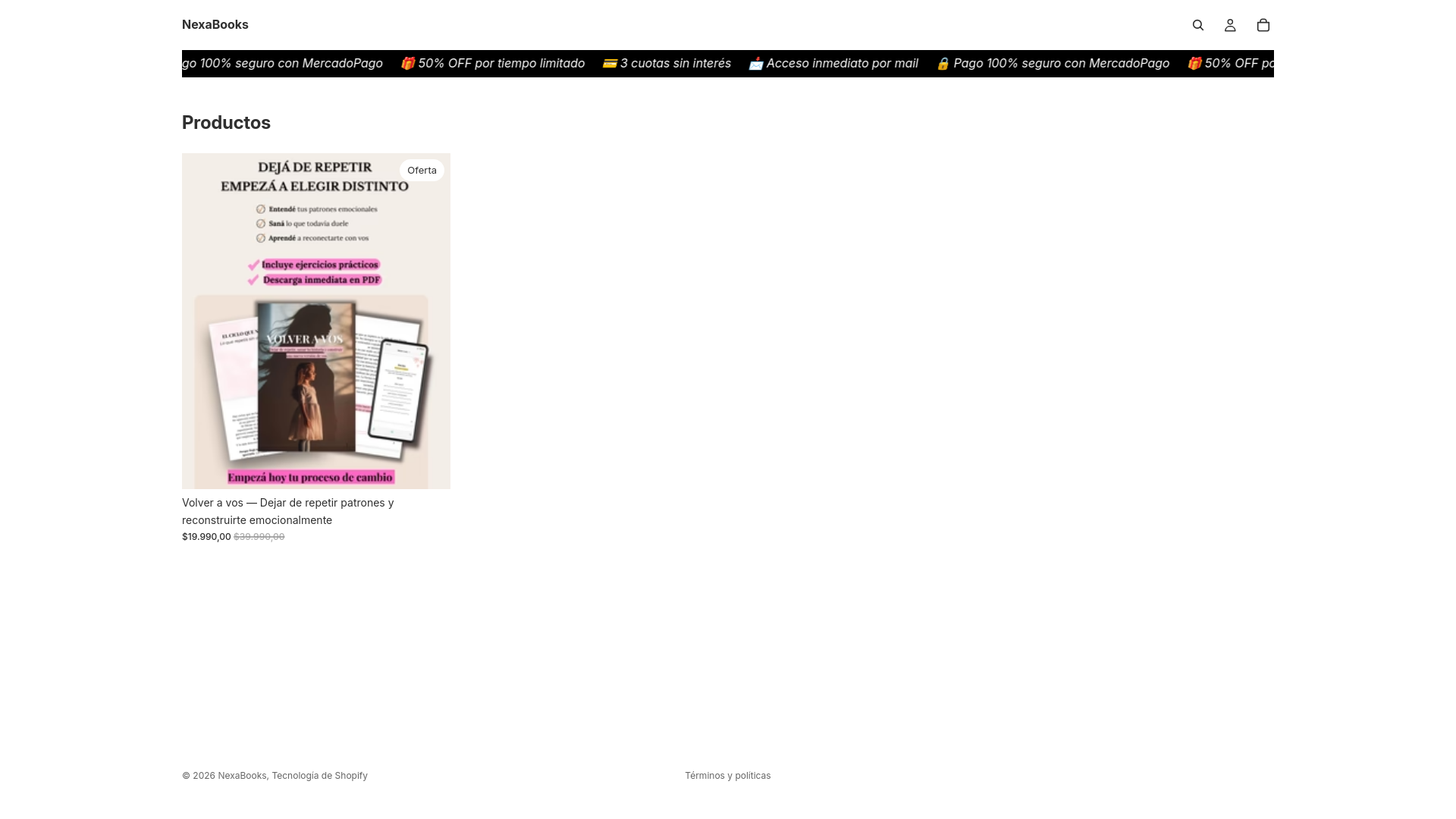 website screenshot of https://nexabooksar.site/