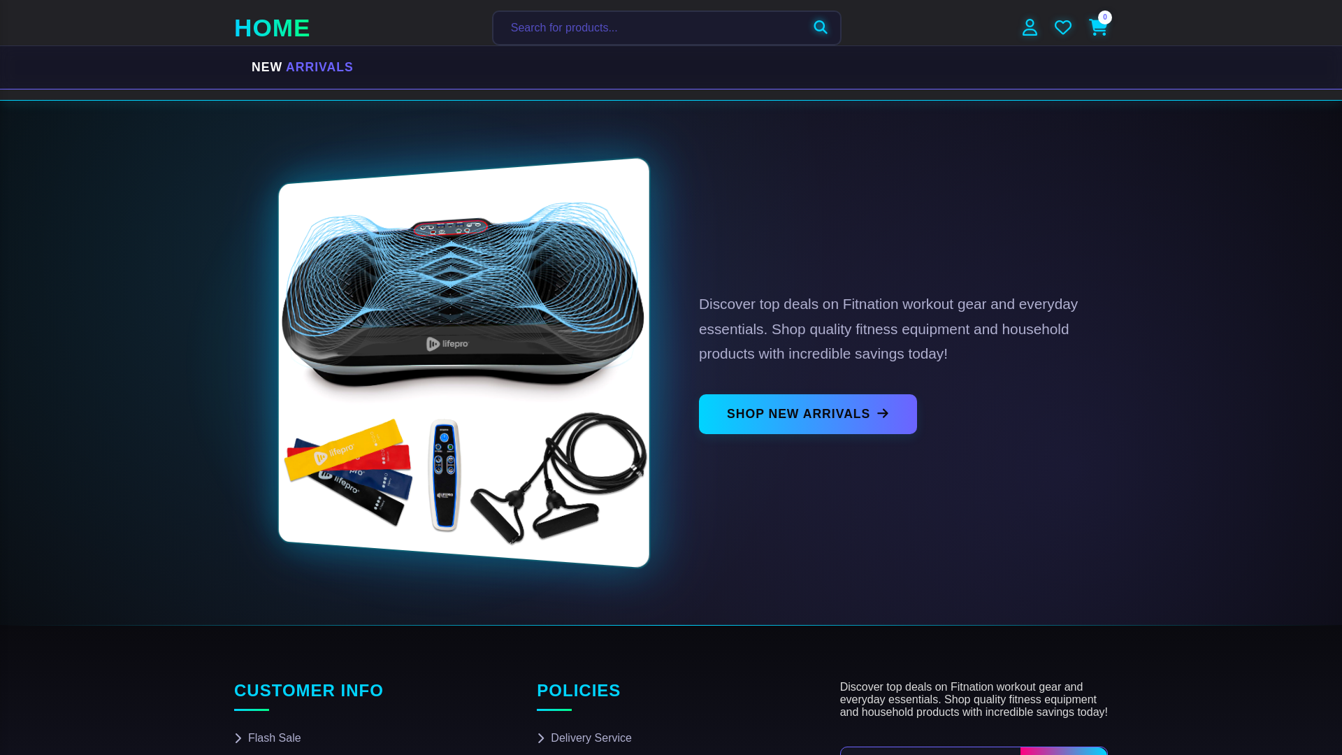 website screenshot of https://havefitnacommerce.com/