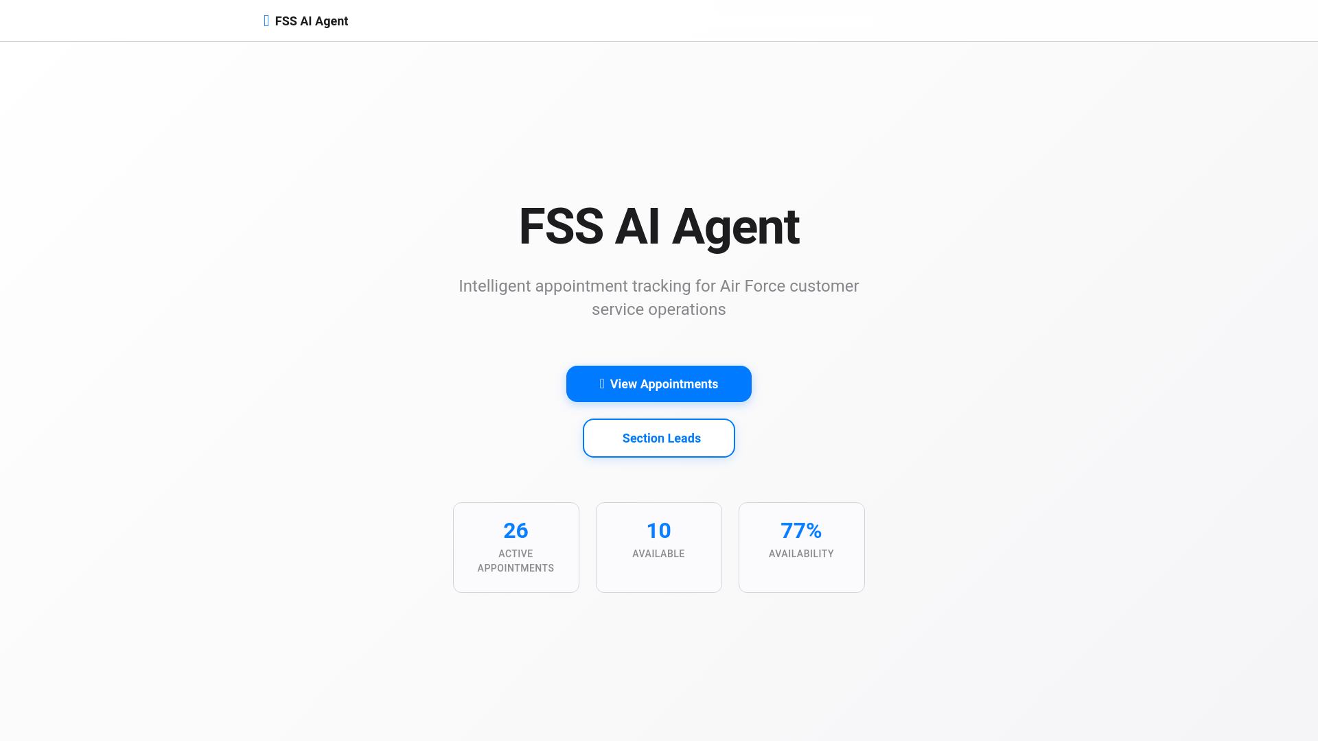 website screenshot of https://fssagent.com/