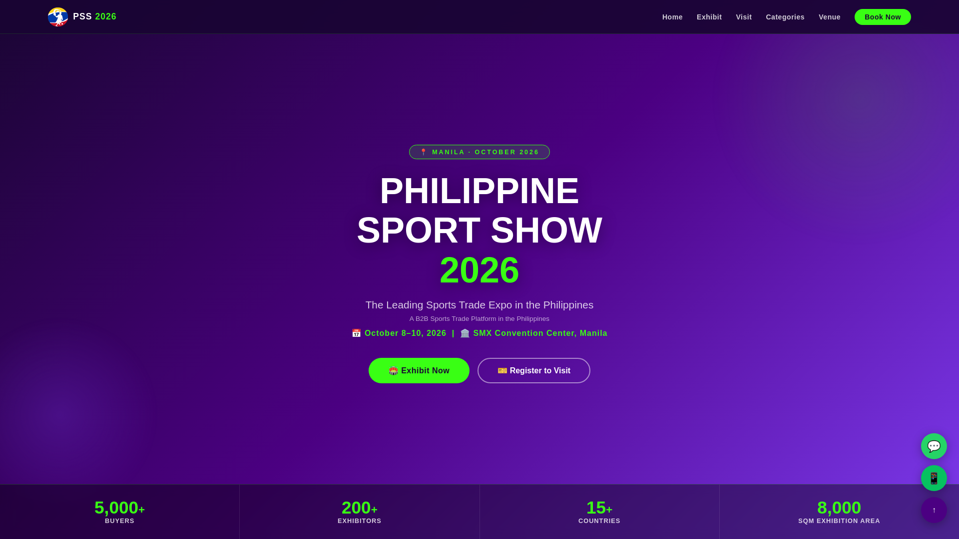 website screenshot of https://phsportexpo.com