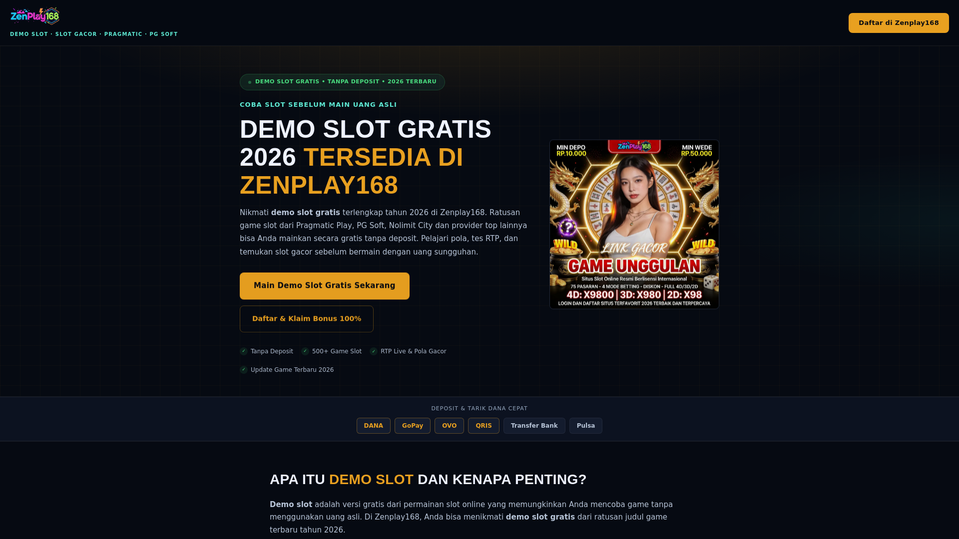 website screenshot of https://demo-slot-zenplay168.pages.dev/