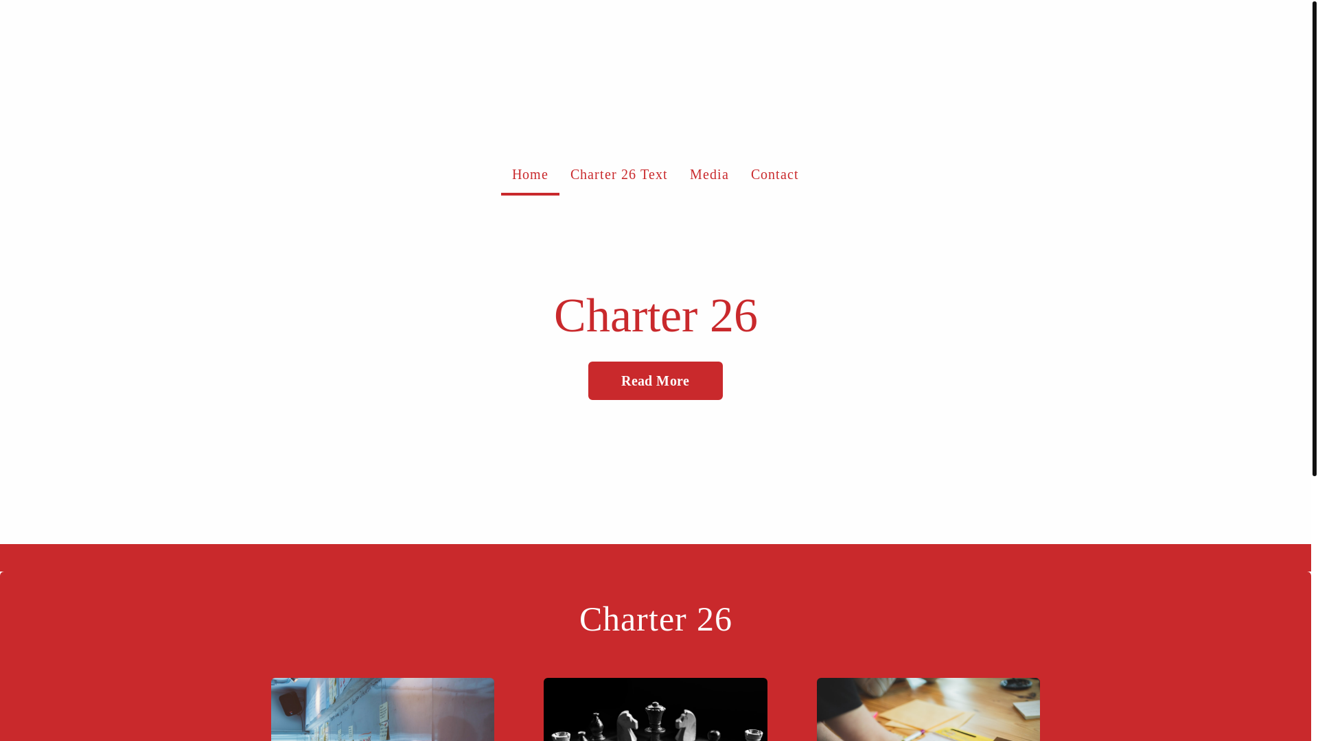 website screenshot of https://charter26.com/