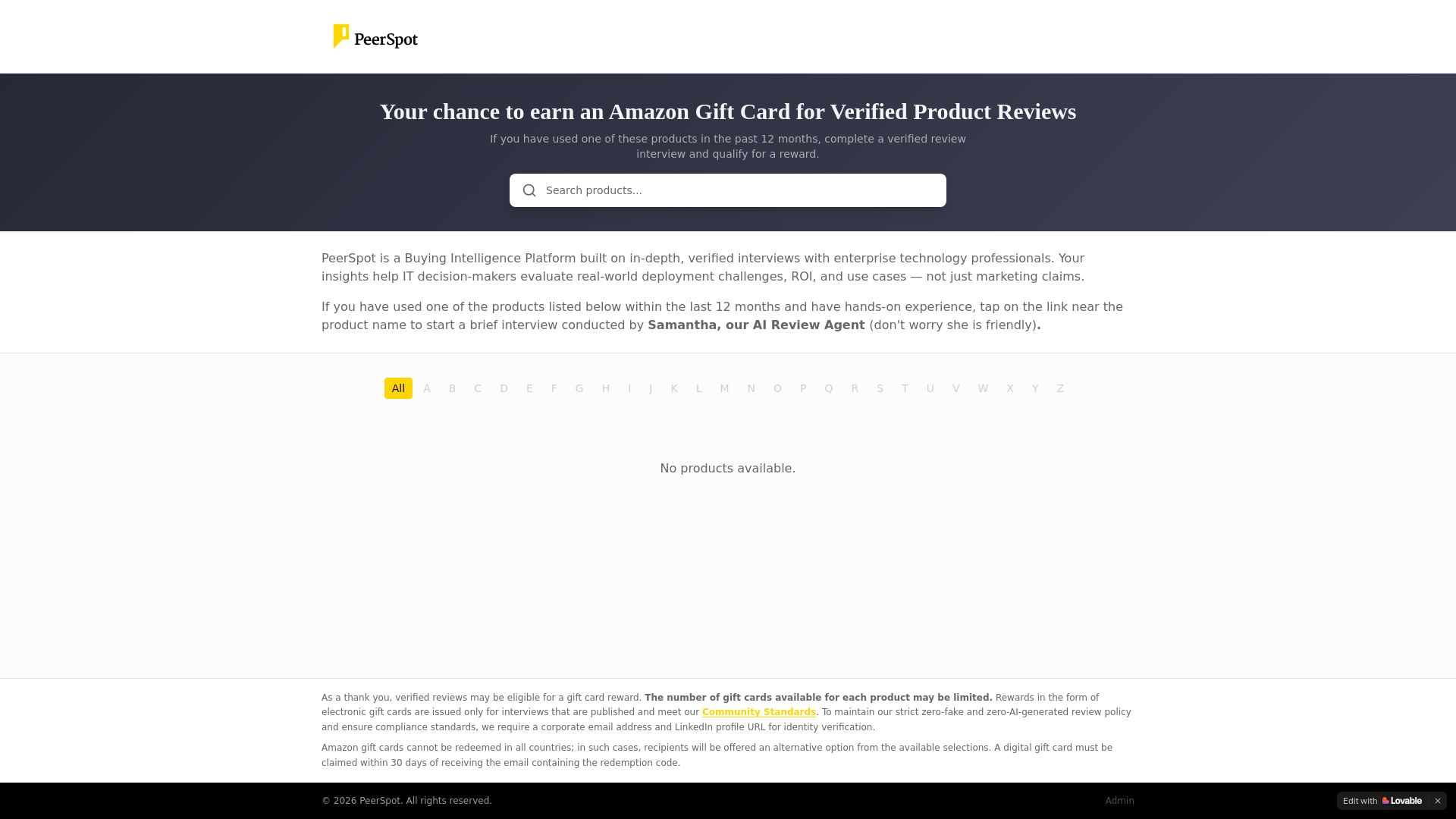 website screenshot of https://priorityproducts.peerspot.com/