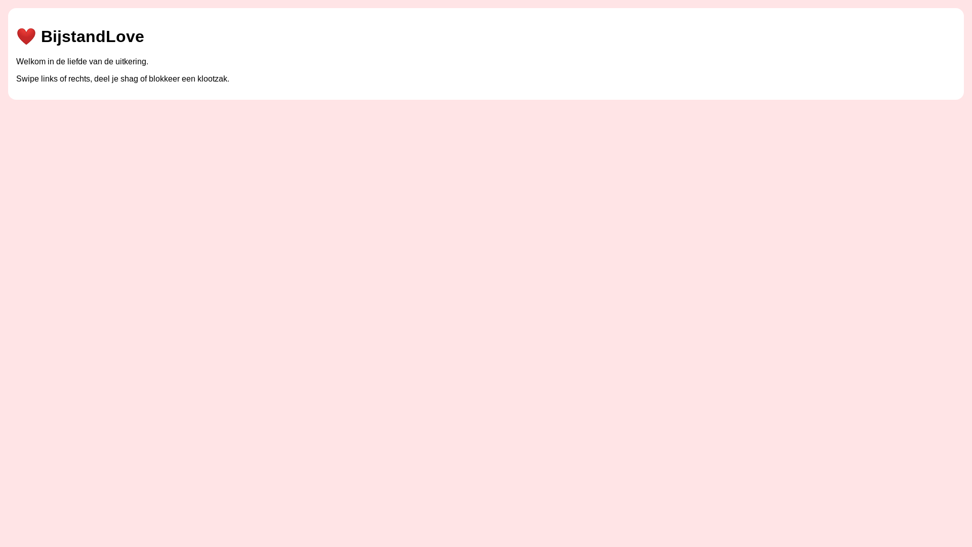 website screenshot of https://bijstandlove.nl/