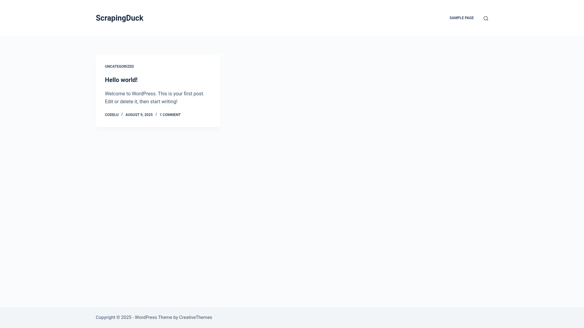 website screenshot of https://scrapingduck.com/