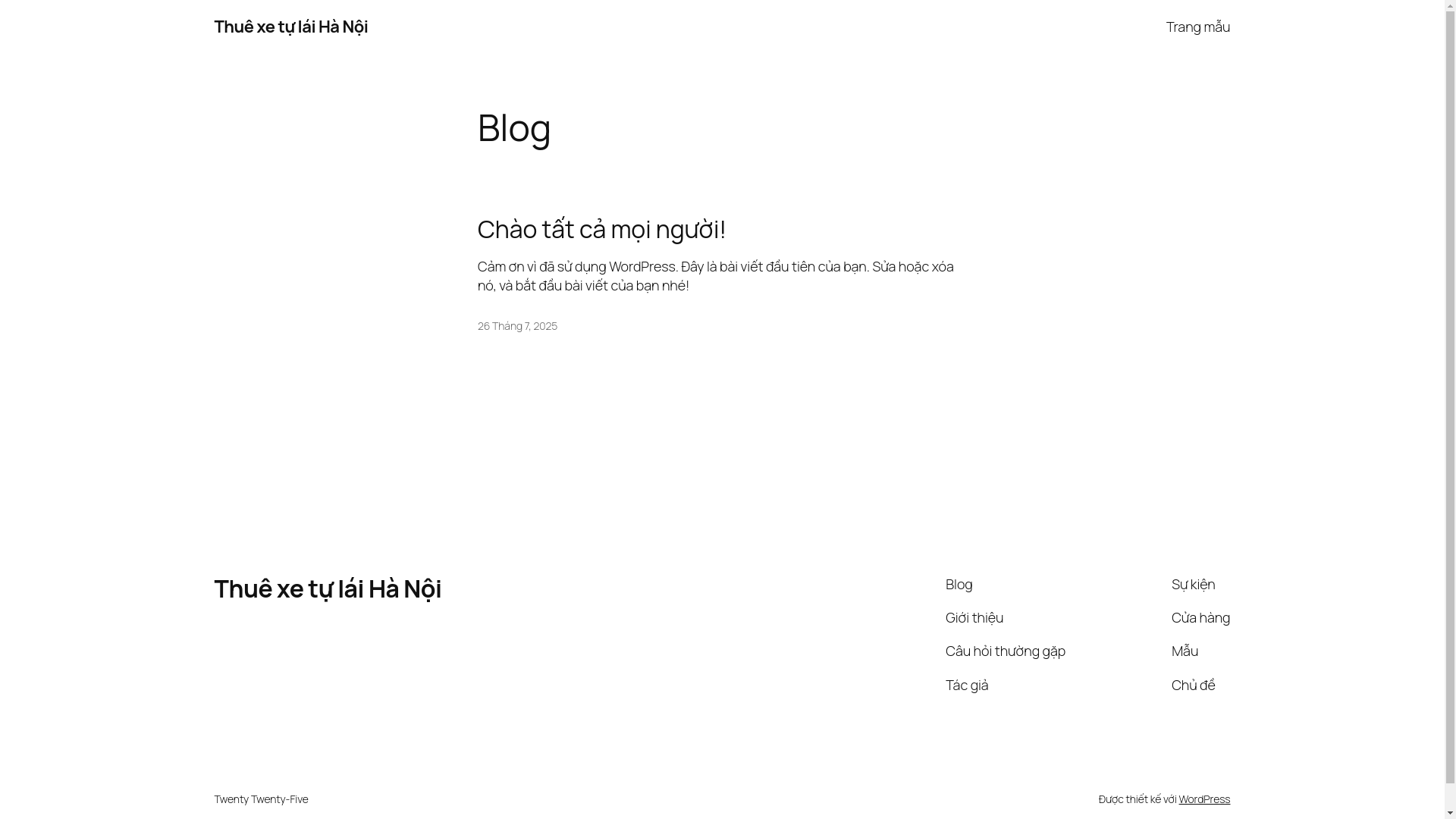 website screenshot of https://thuexetulaihanoi.com.vn/