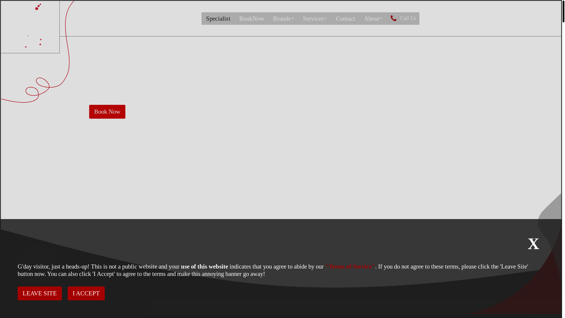 website screenshot of https://ovenrepairspecialists.au/