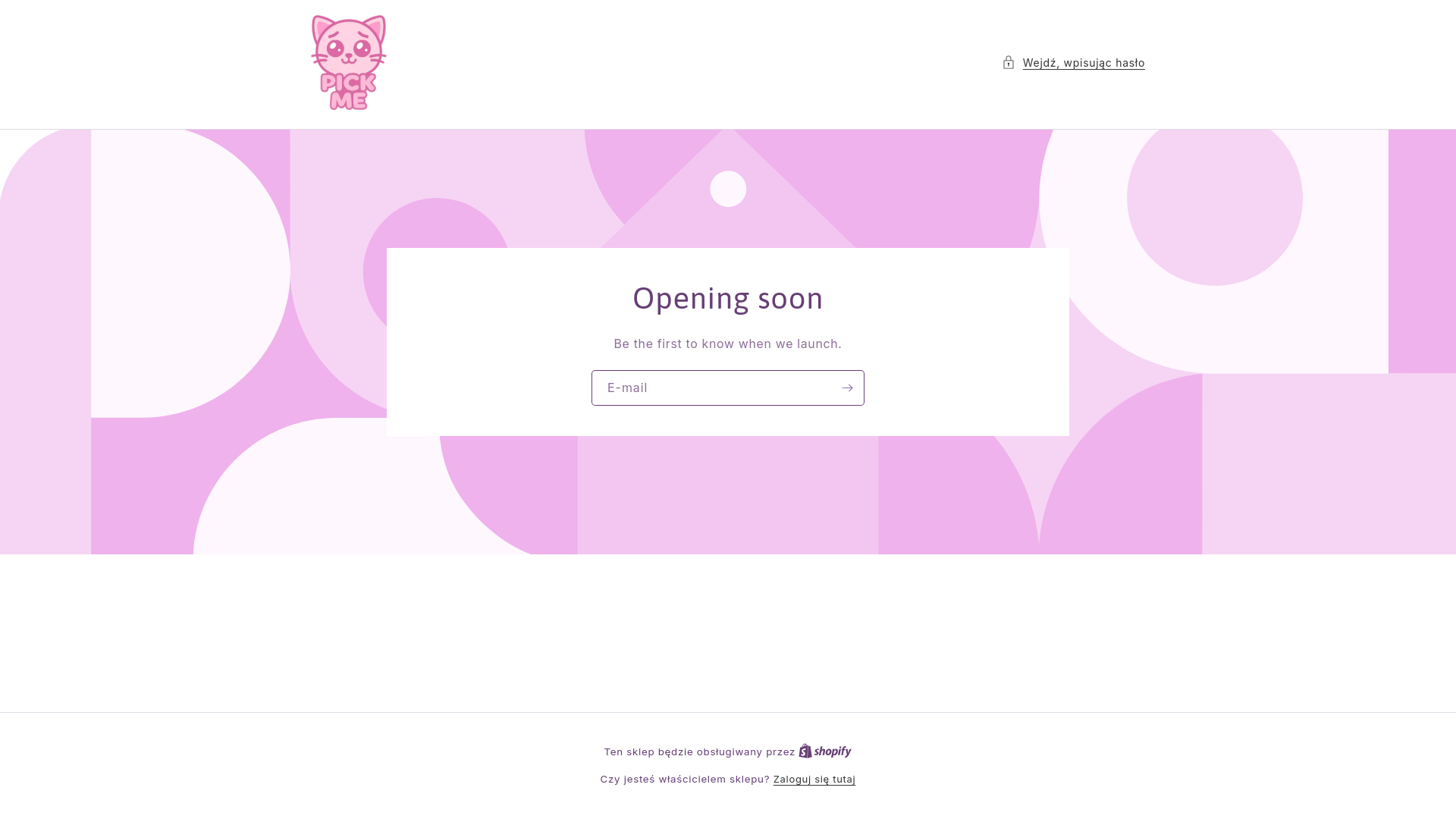 website screenshot of https://pickme.shop.pl/
