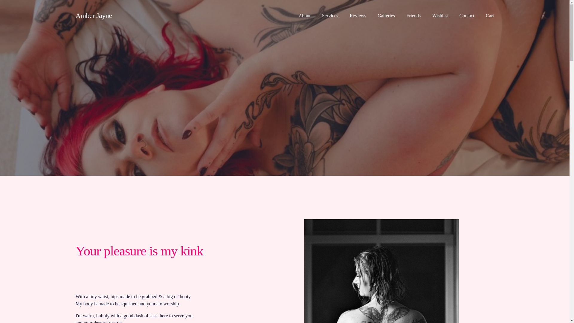 website screenshot of https://amberjayne.com.au/
