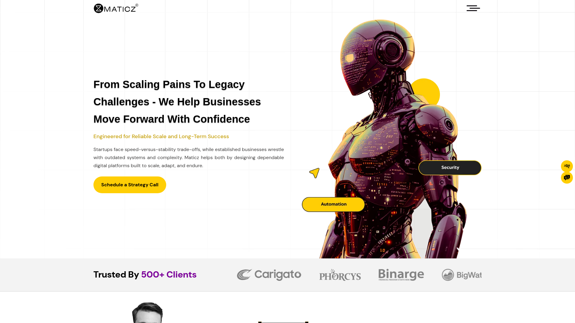 website screenshot of https://maticz-frontend-build.pages.dev/