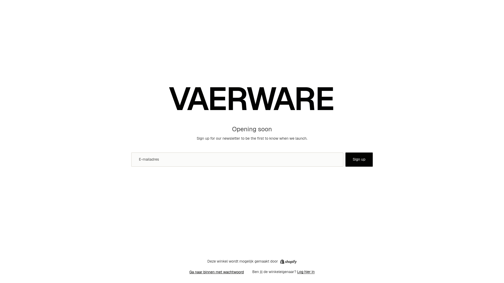 website screenshot of https://vaerware.com/