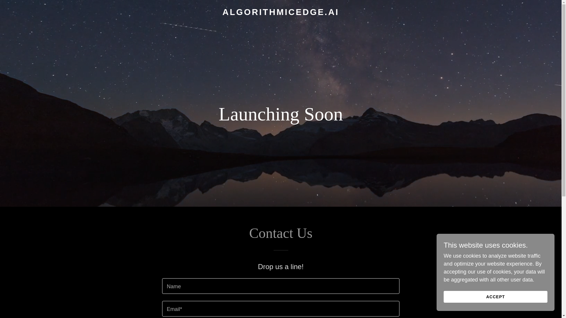 website screenshot of https://algorithmicedge.ai/