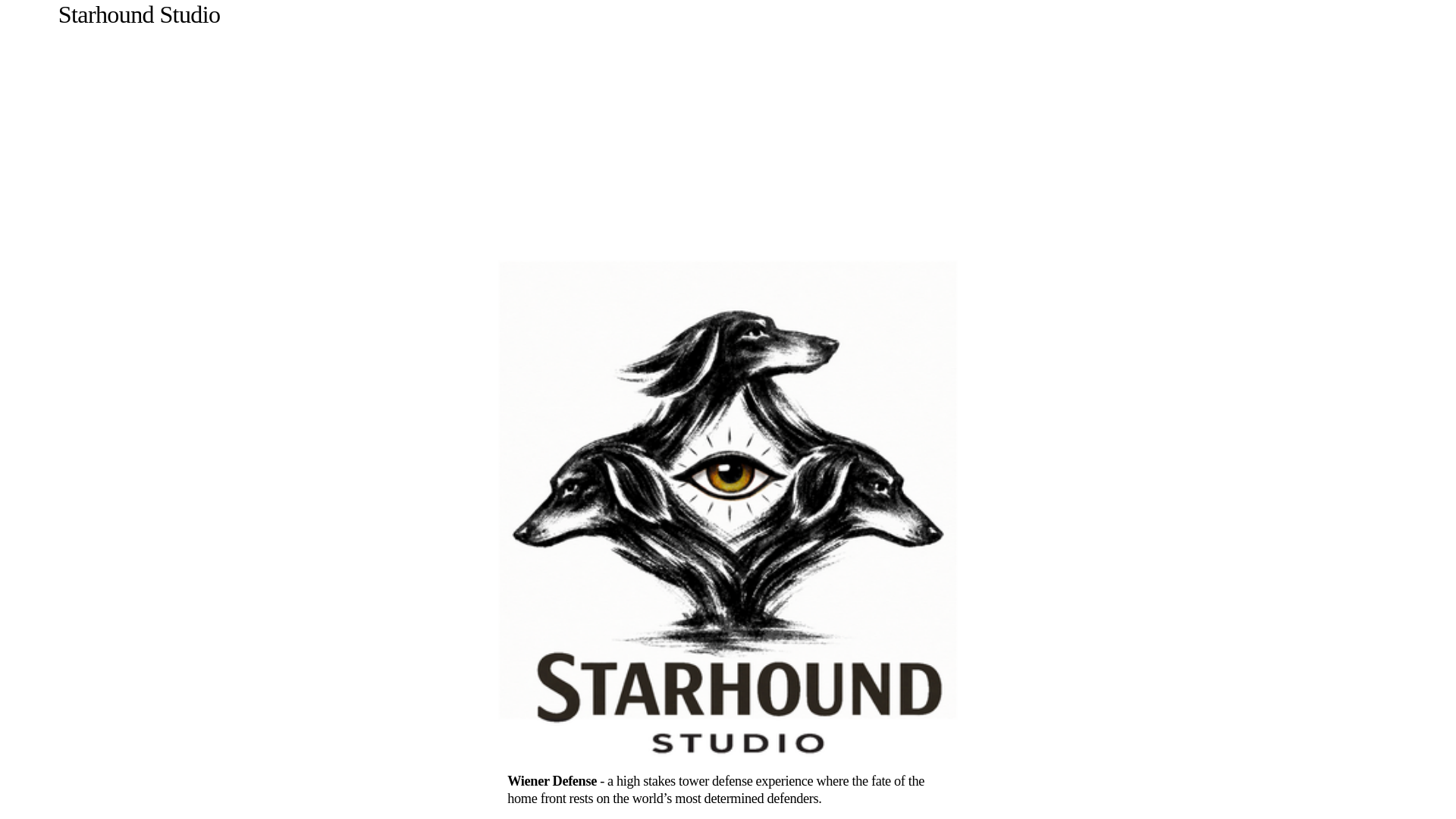 website screenshot of https://starhoundstudio.com/