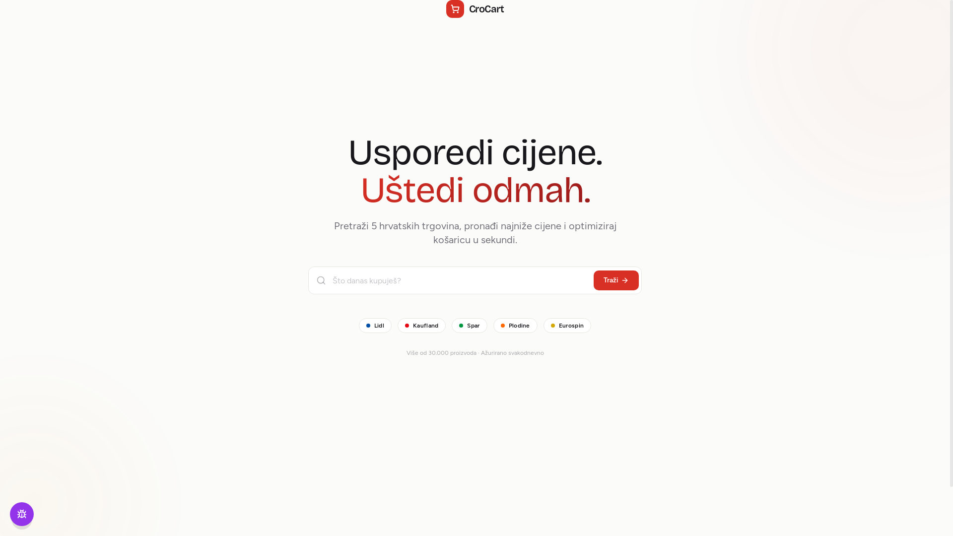 website screenshot of https://cro-cart.com/