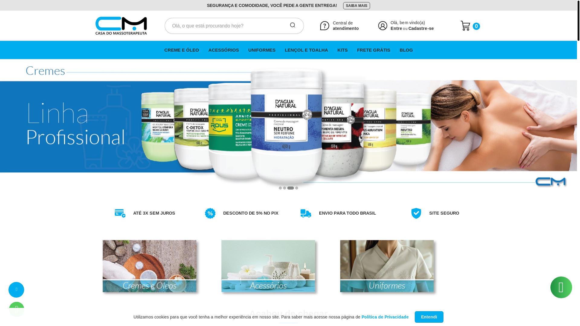website screenshot of https://casamassoterapeuta.com.br/