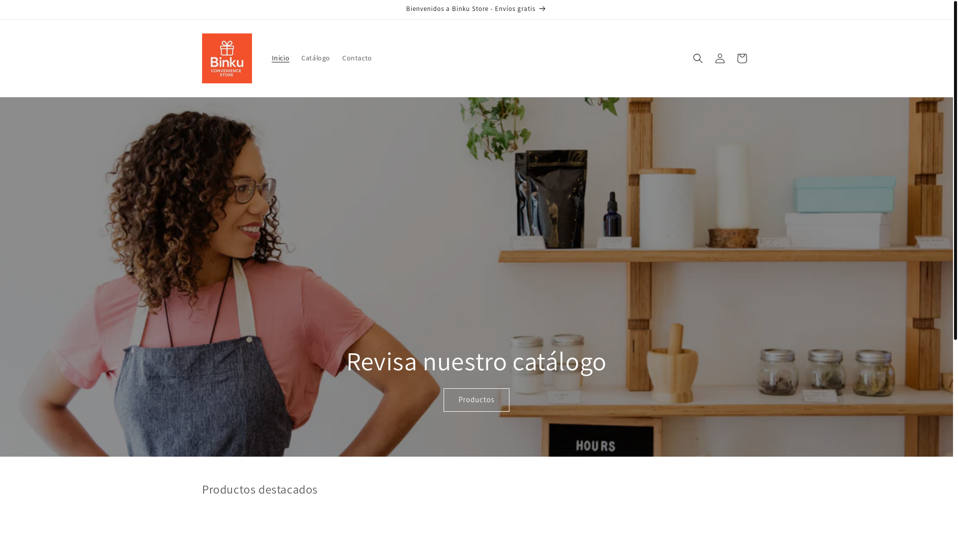 website screenshot of https://binkustore.com/