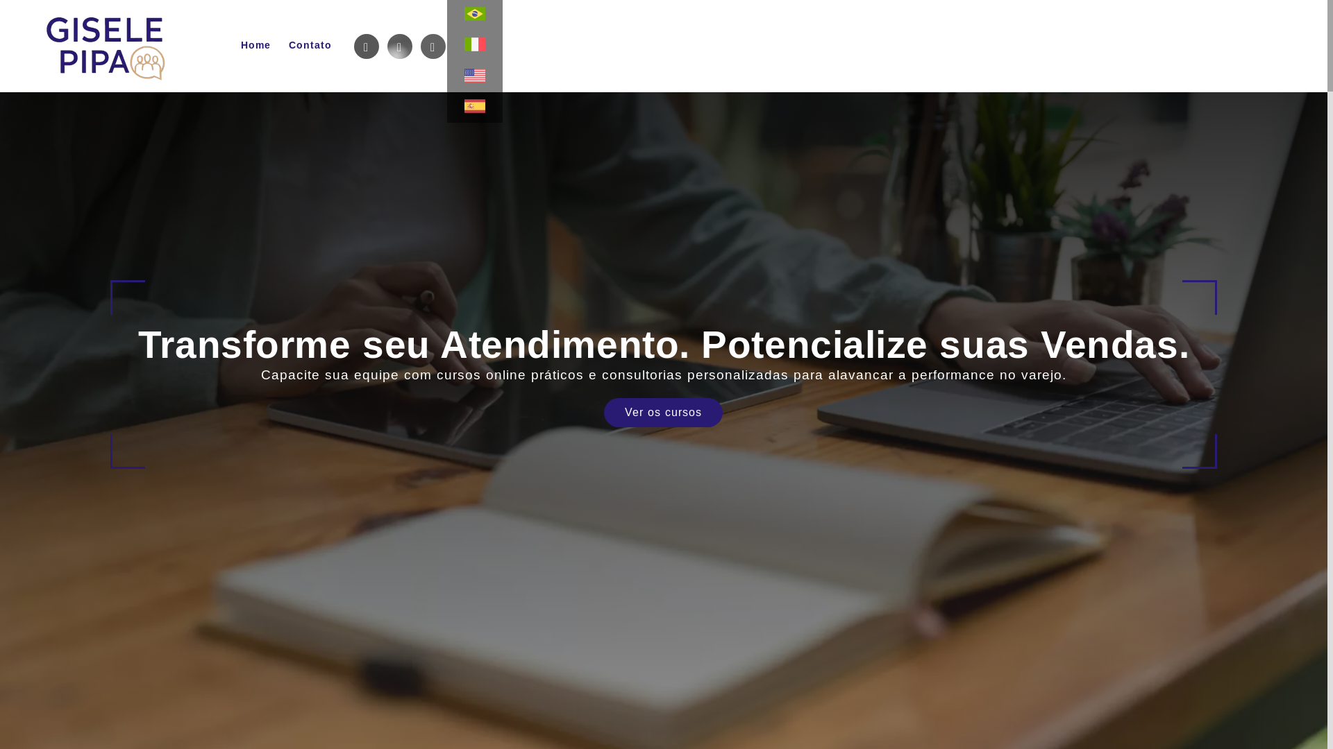 website screenshot of https://giselepipa.com.br/