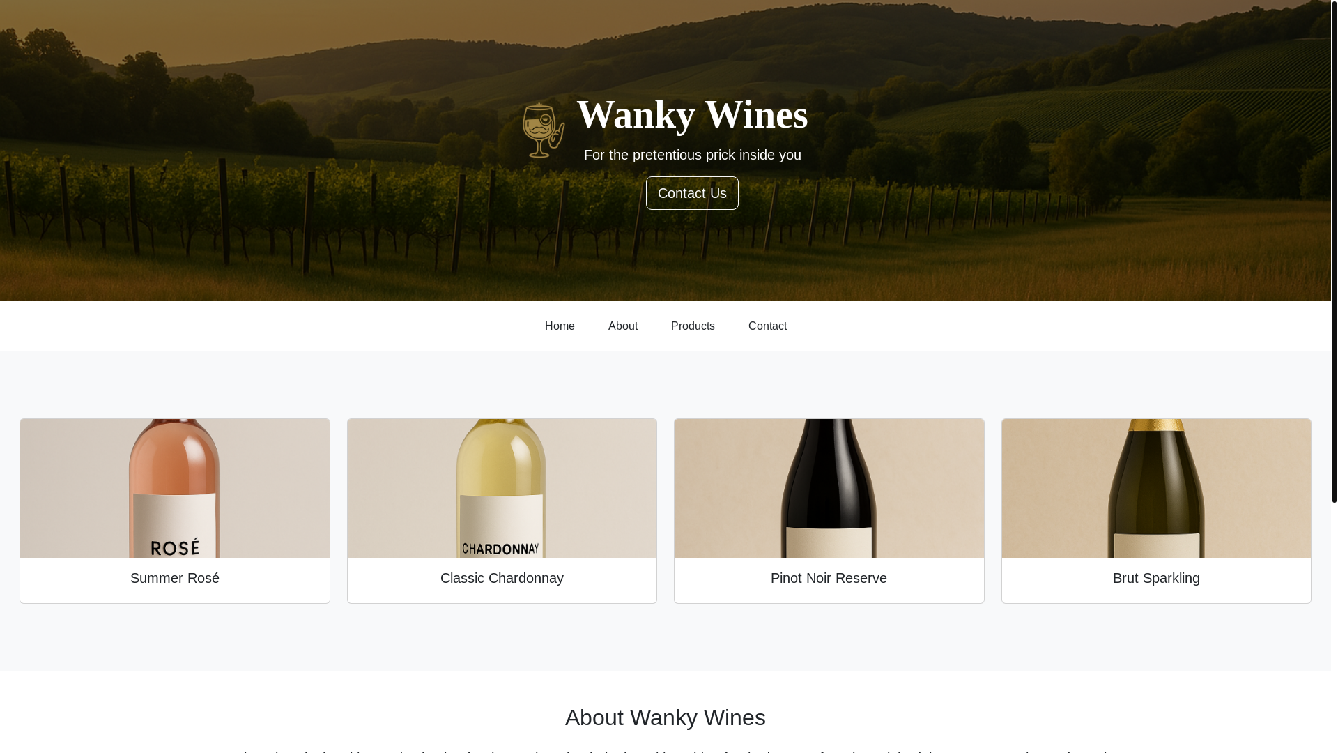 website screenshot of https://wanky-wines.pages.dev/