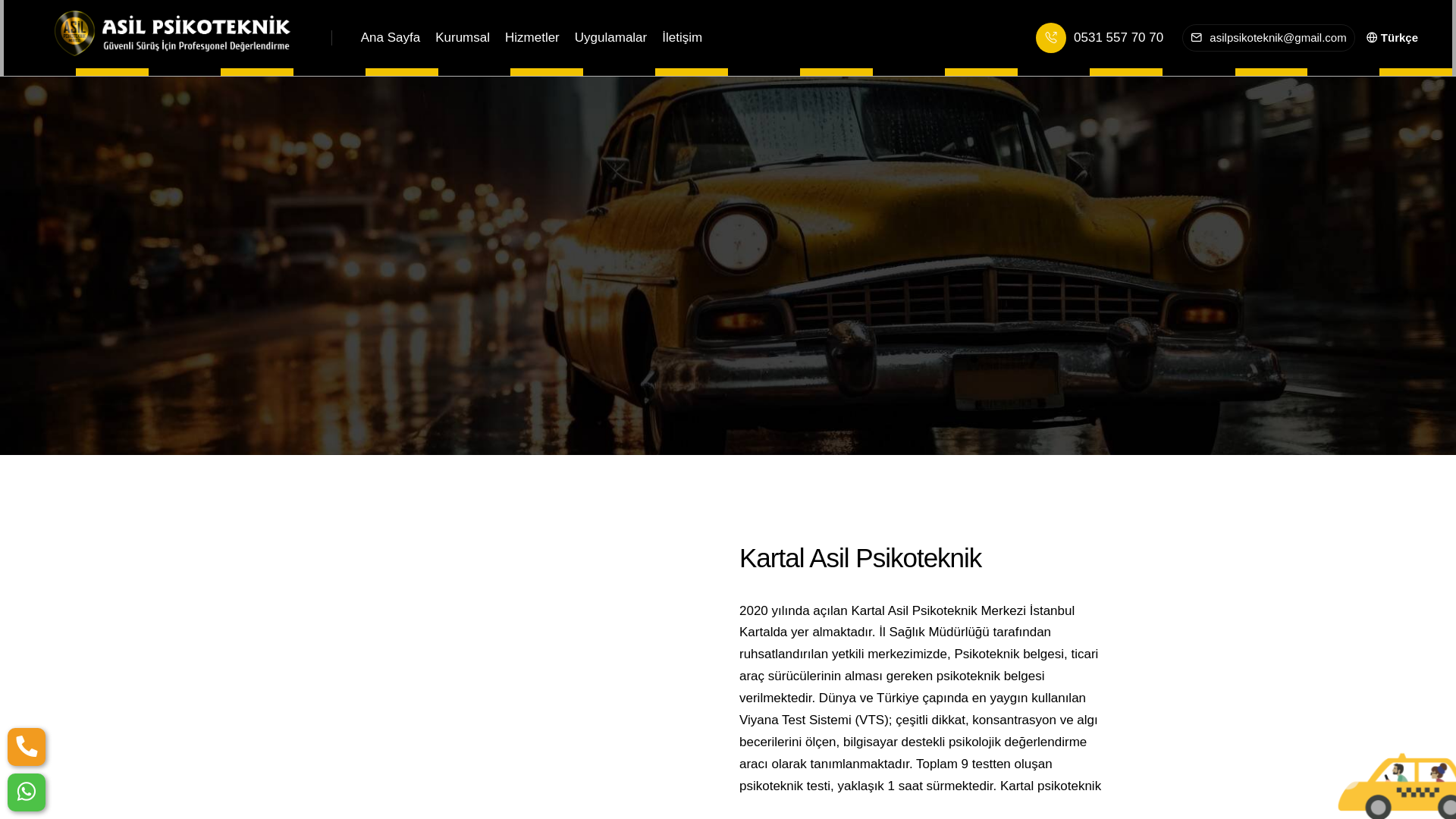 website screenshot of https://kartal-psikoteknik.com/