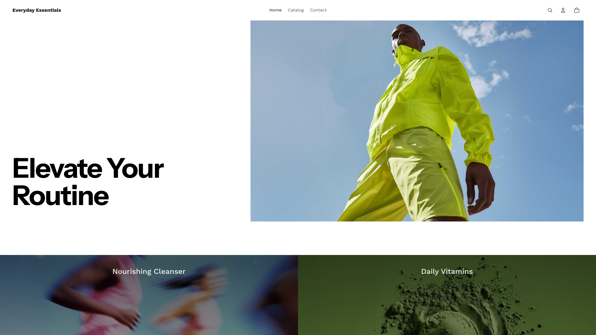 website screenshot of https://everydayessentialseasy.com/