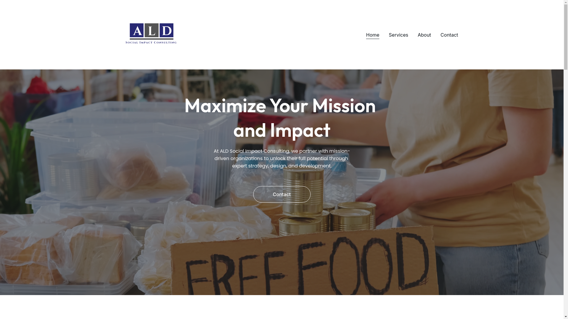 website screenshot of https://aldsocialimpact.com/