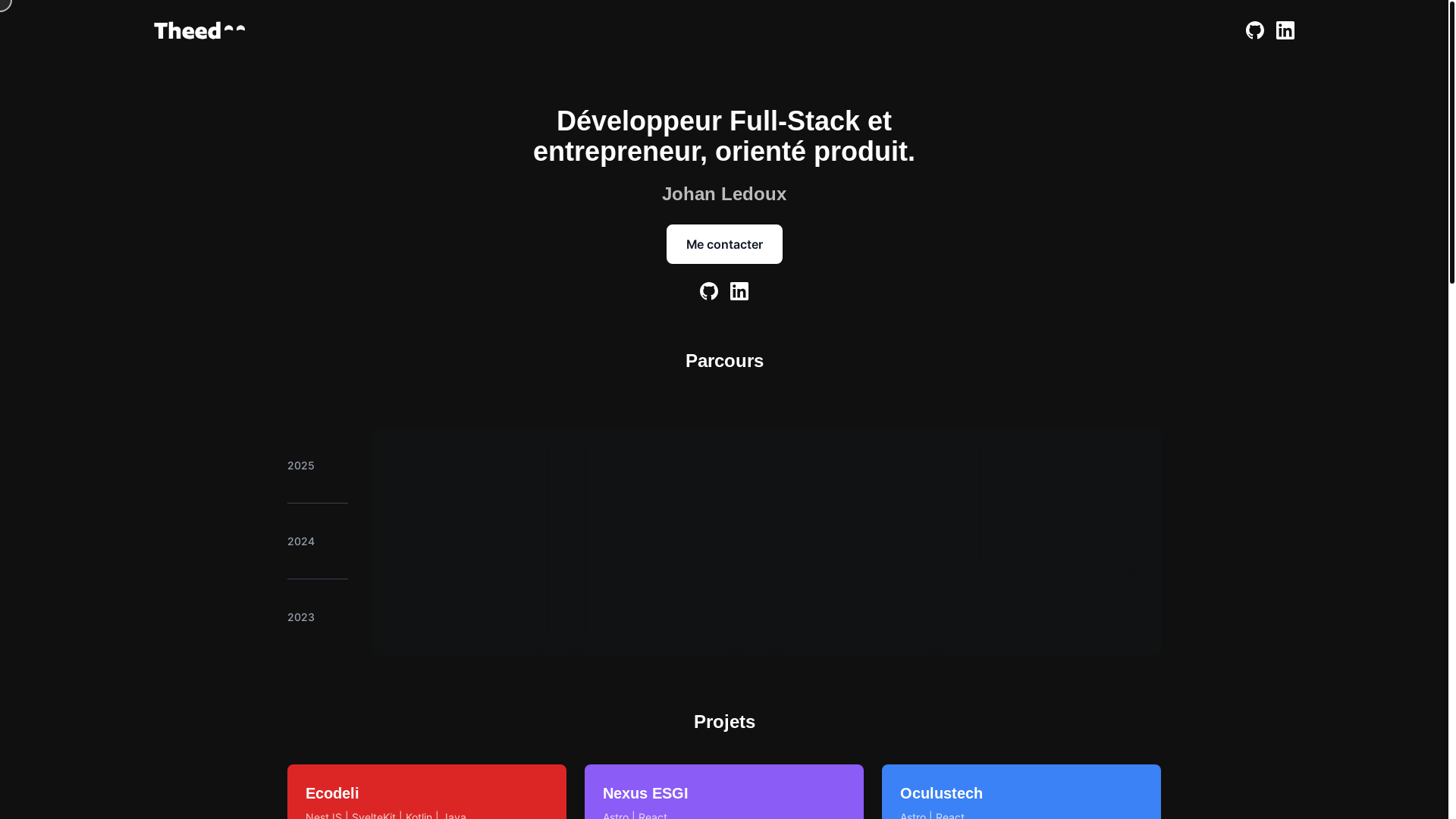 website screenshot of https://johan-theed.pages.dev/