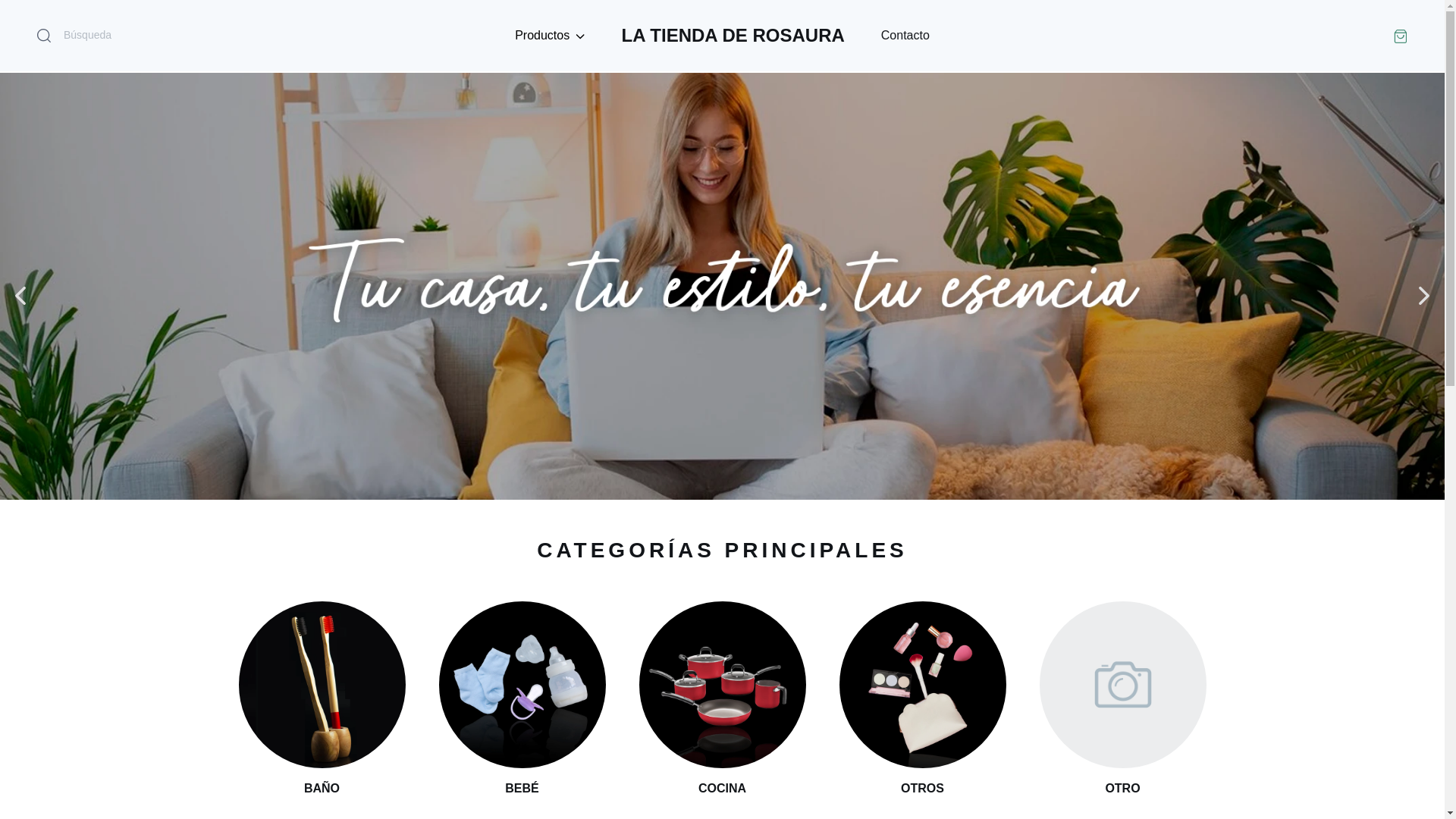 website screenshot of https://tiendarosaura.online/
