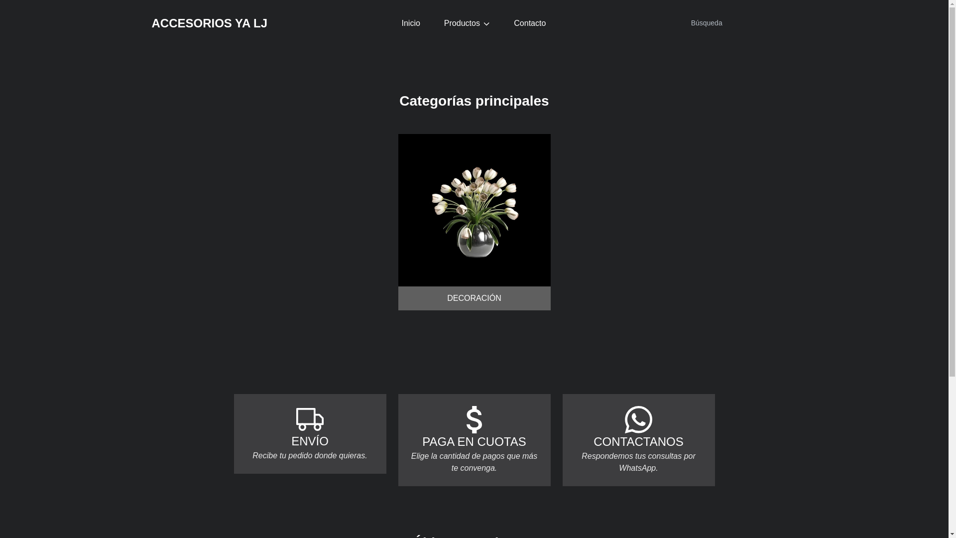website screenshot of https://accesoriosyalj.online/
