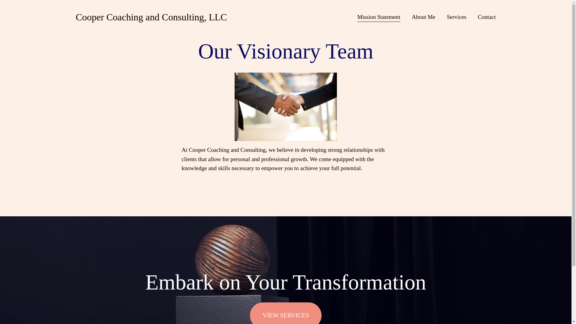 website screenshot of https://coopercoachingandconsultingllc.com/
