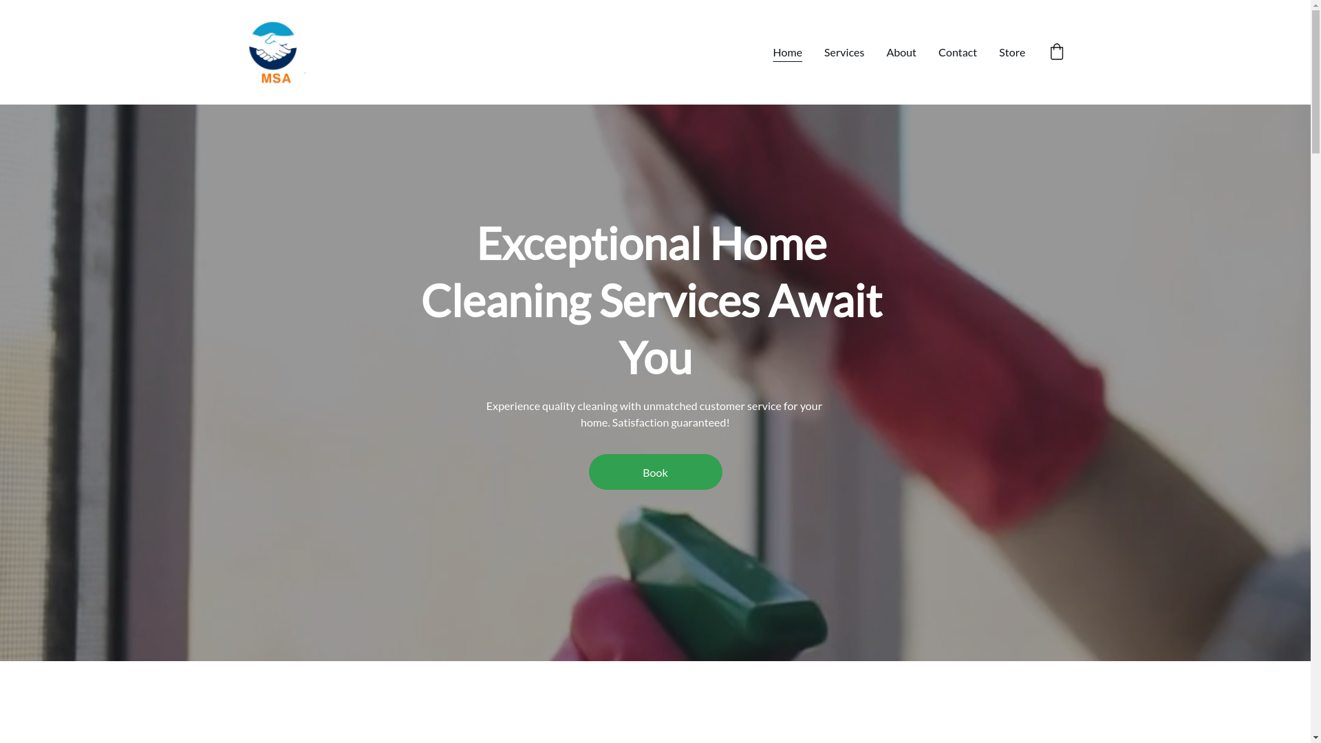 website screenshot of https://msacleaningandservices.com/