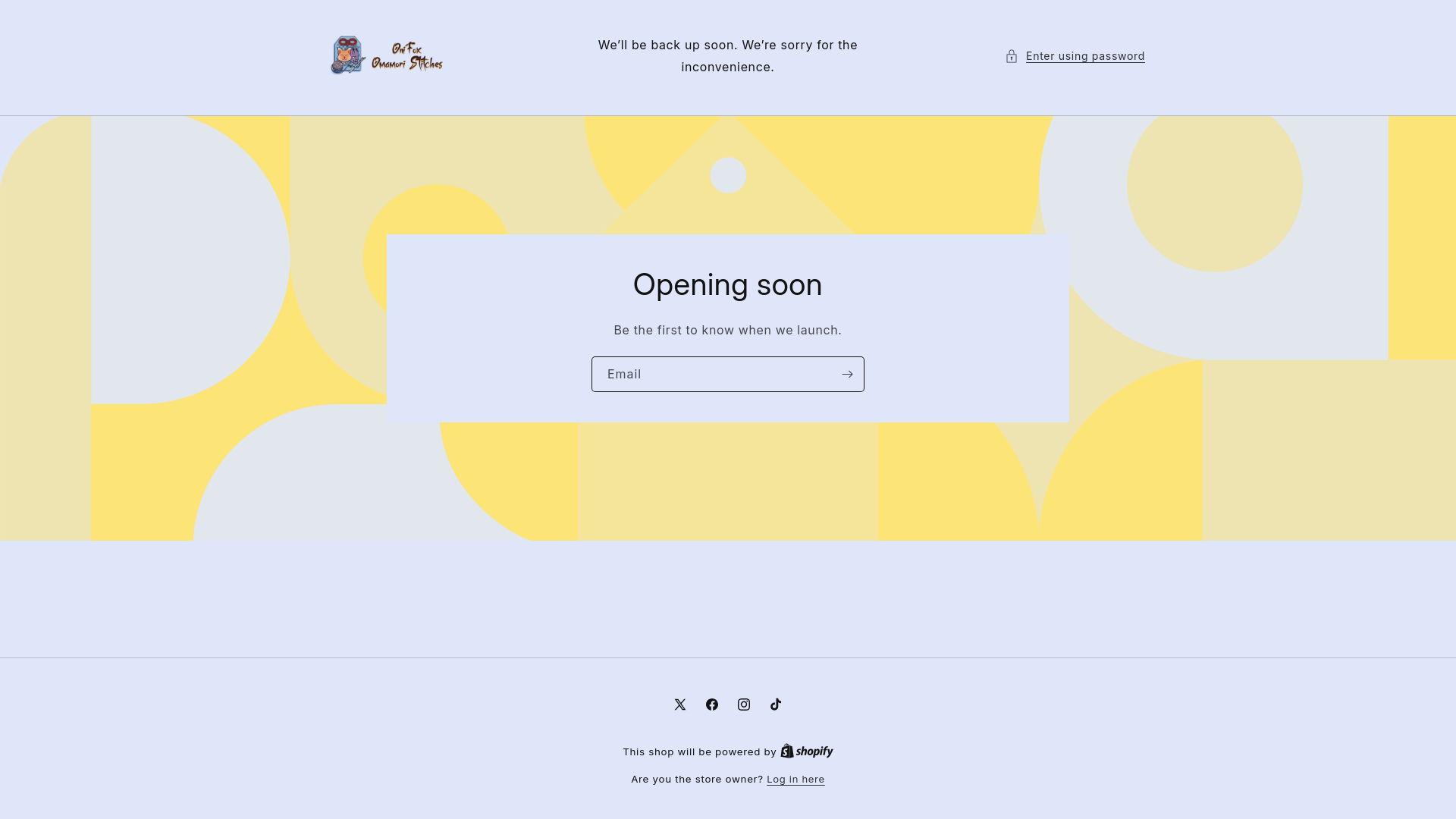 website screenshot of https://onifoxomamoristitches.com/