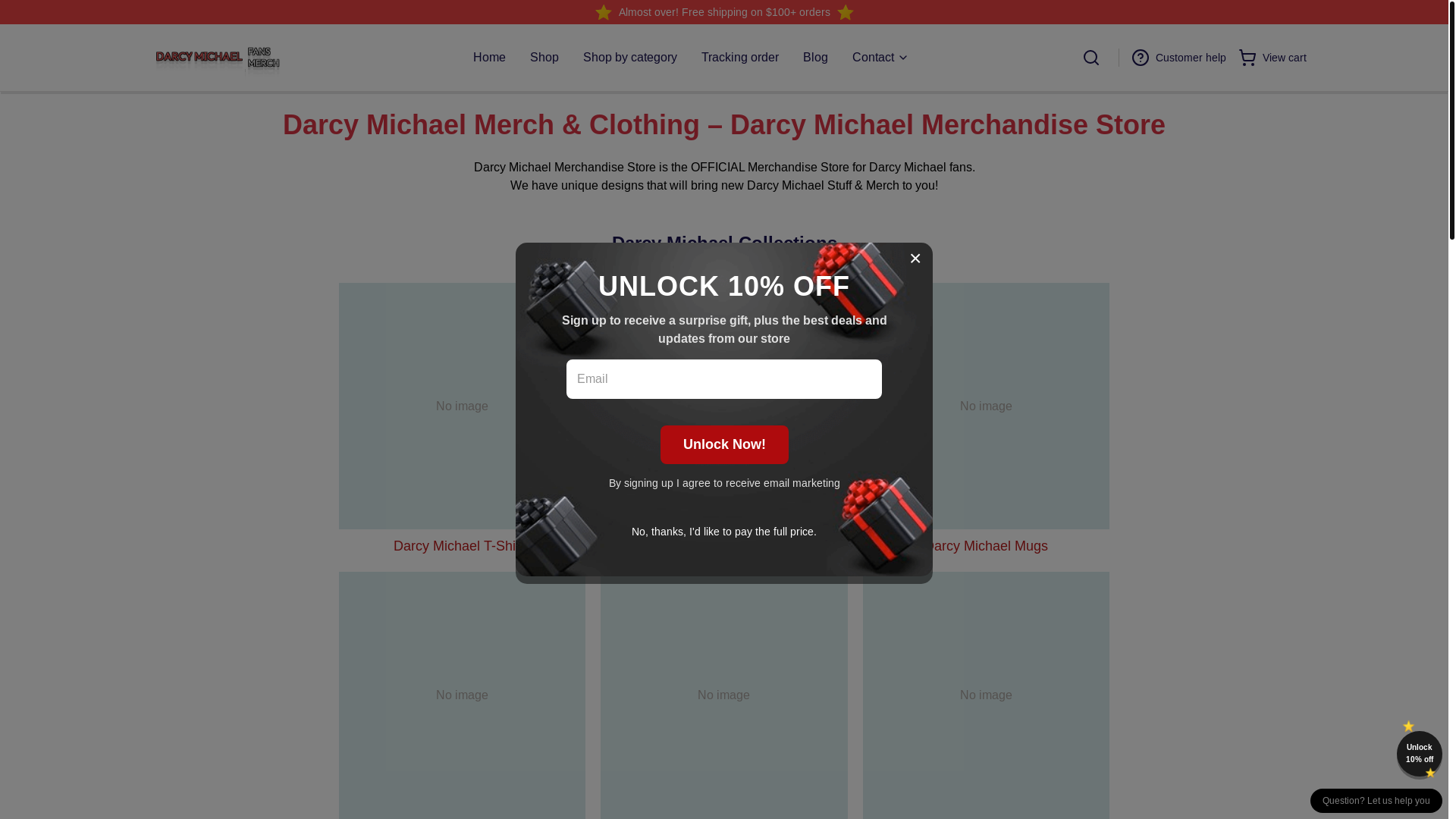 website screenshot of https://darcymichael.shop/