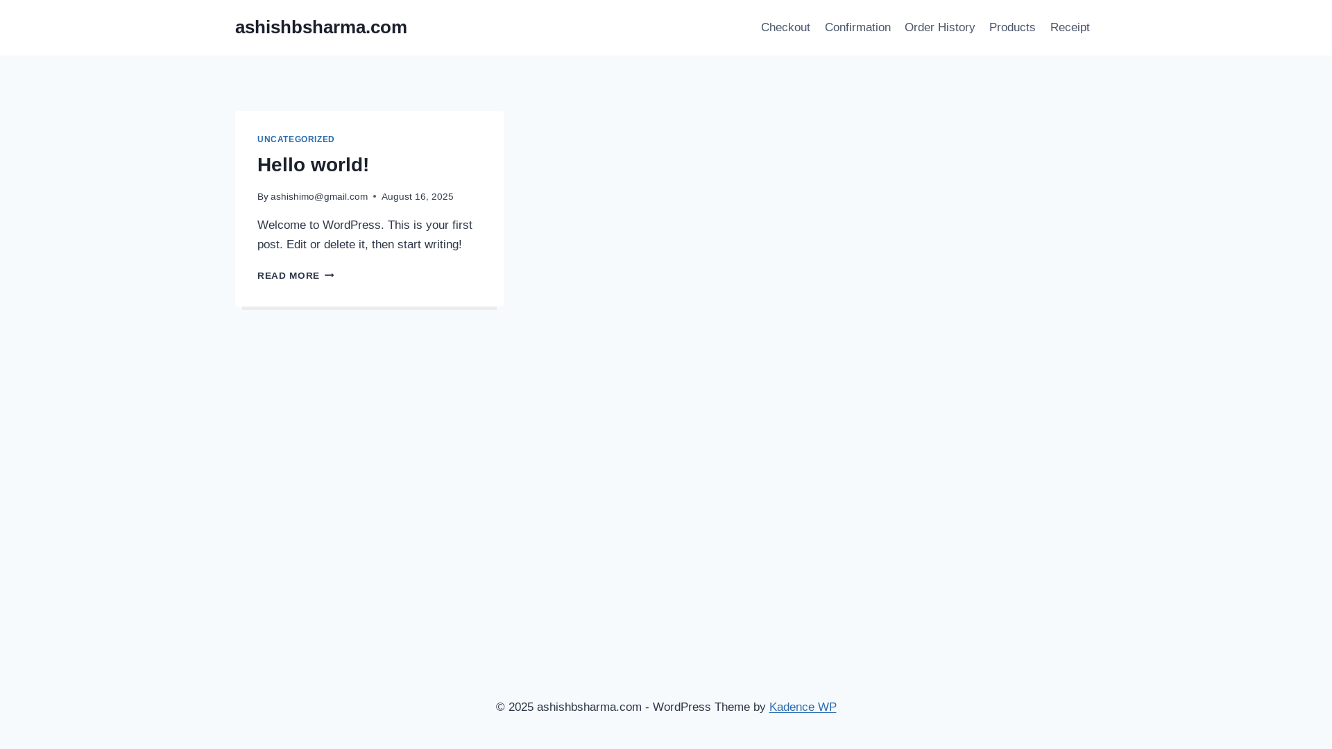 website screenshot of https://ashishbsharma.com/