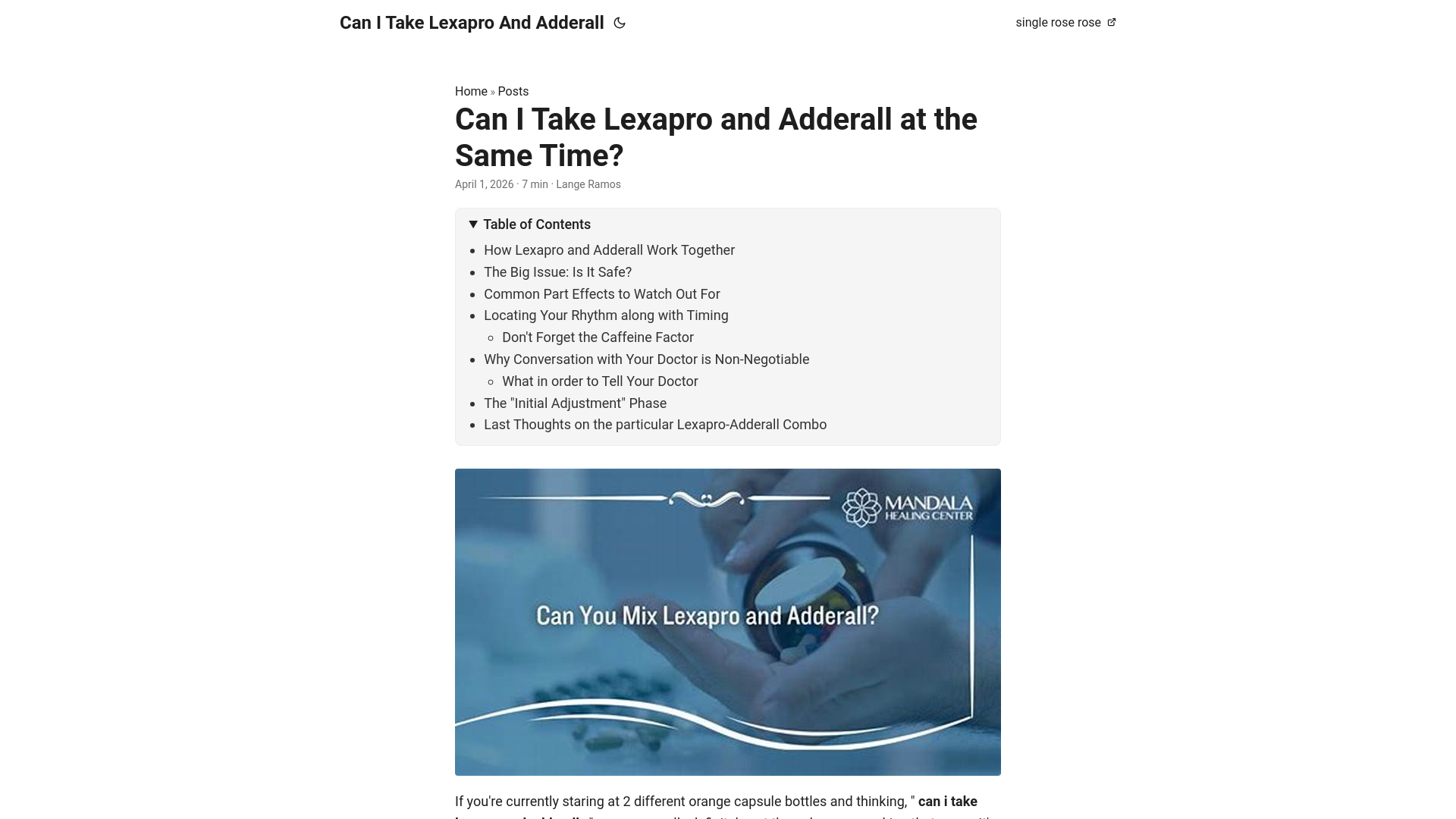 website screenshot of https://can-i-take-lexapro-and-adderall.pages.dev/