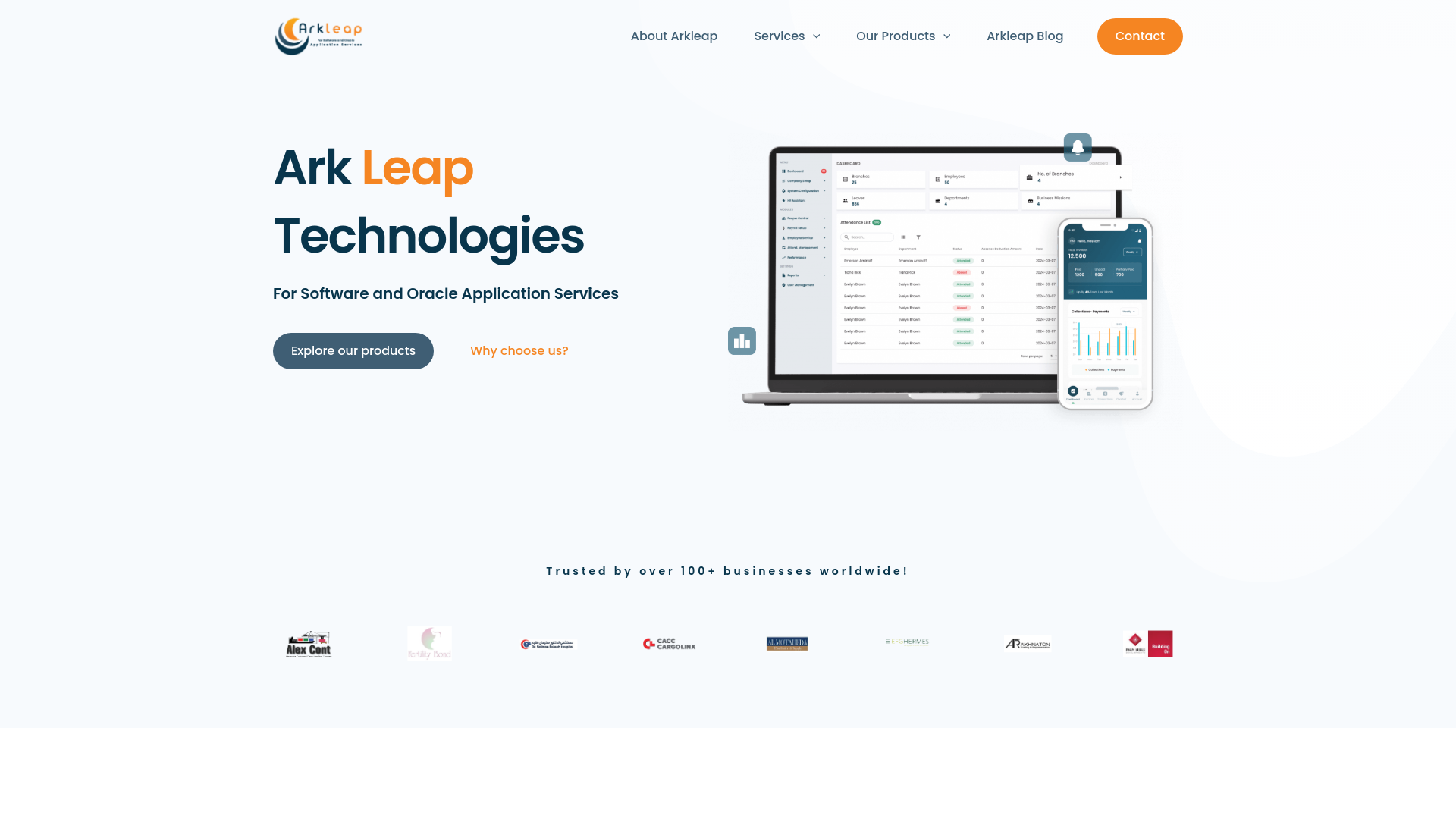 website screenshot of https://bestarkleaphr.com