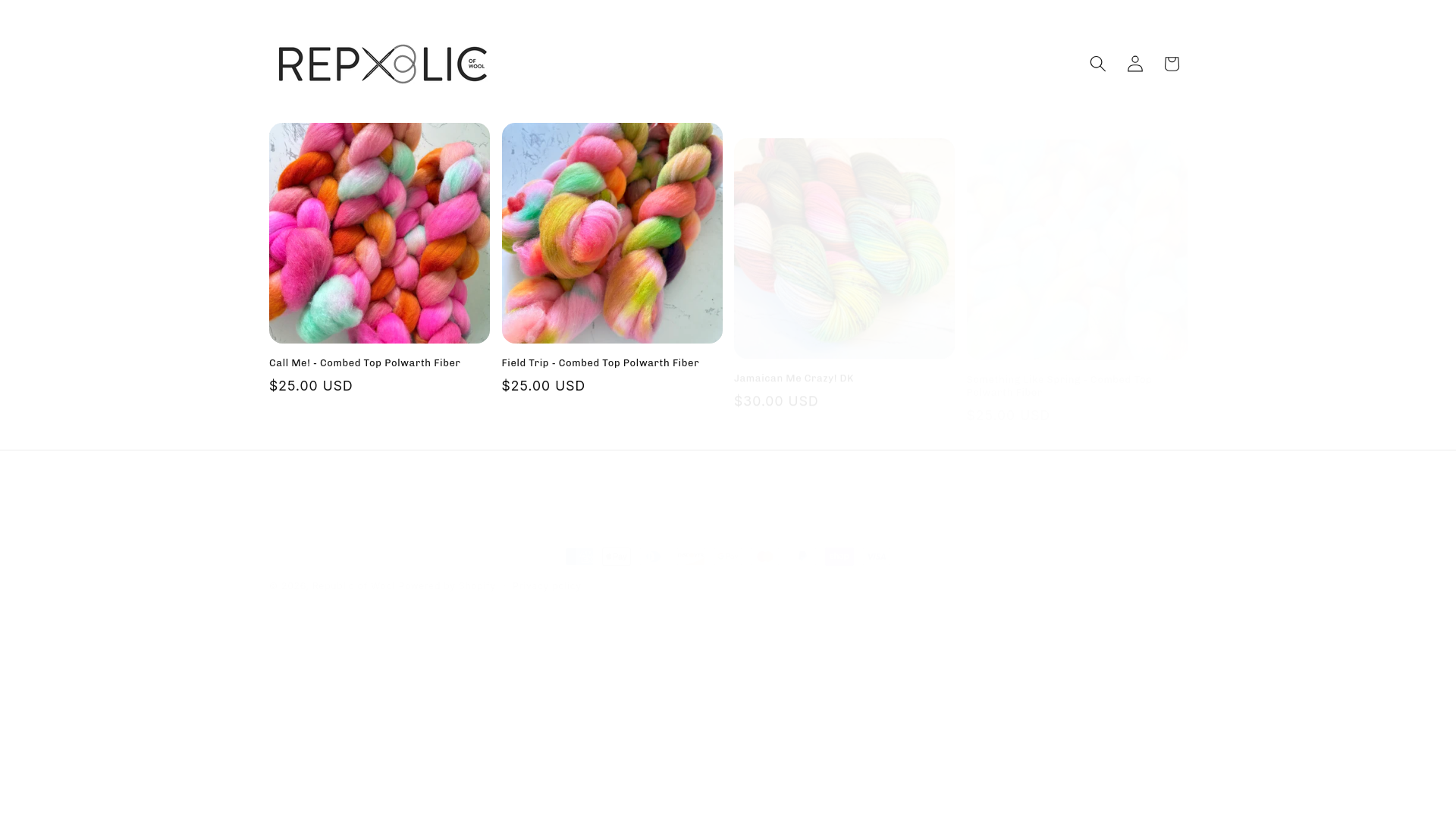 website screenshot of https://republicofwool.shop/