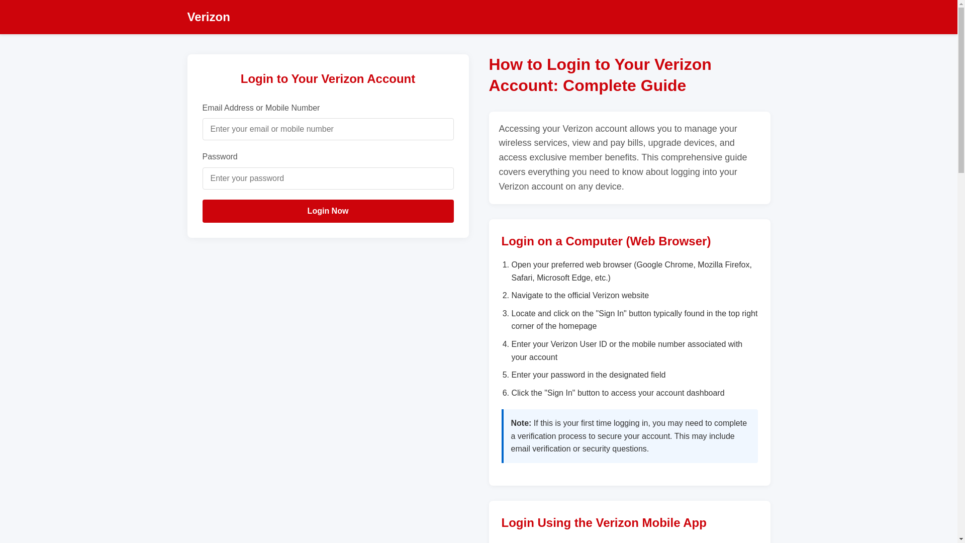 website screenshot of https://verizondocs.pages.dev/