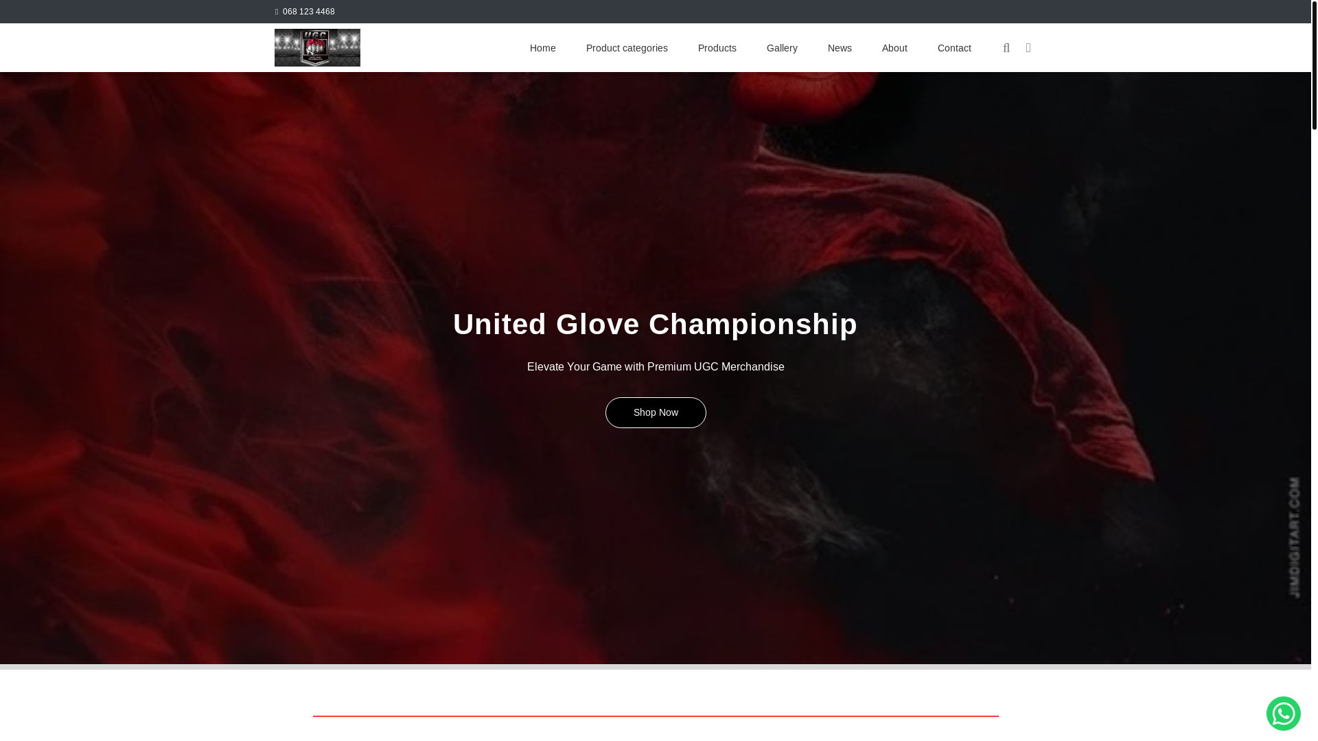 website screenshot of https://ugcmerch.co.za/