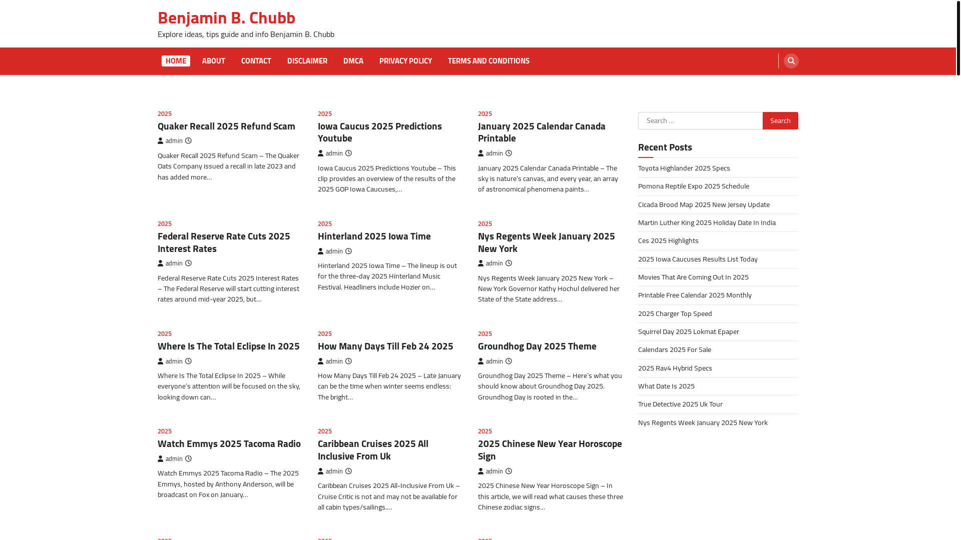 website screenshot of https://benjaminbchubb.pages.dev/