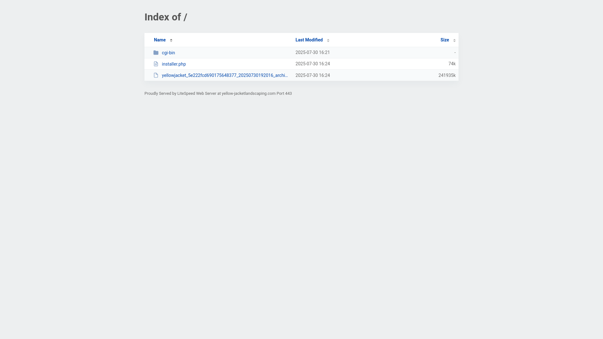 website screenshot of https://yellow-jacketlandscaping.com/