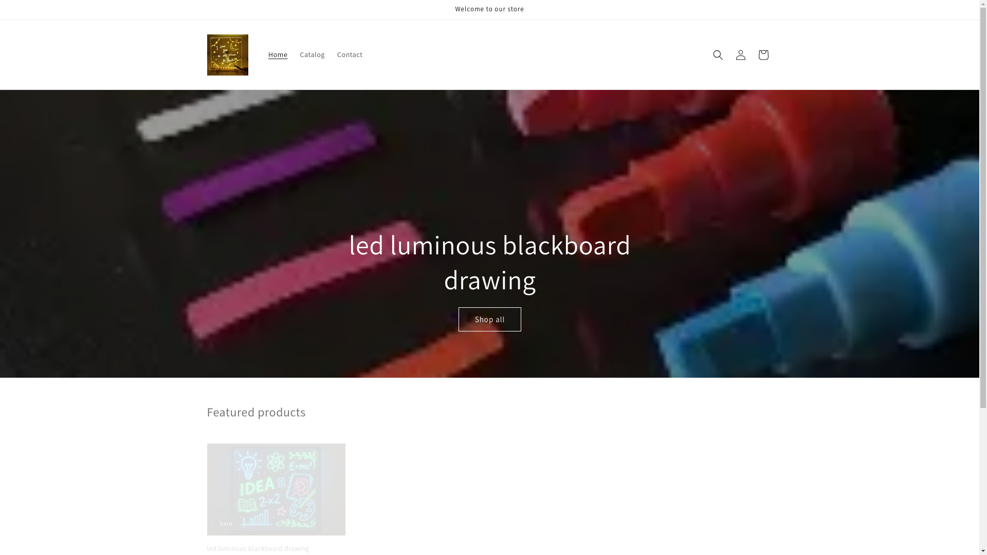 website screenshot of https://ledluminousblackboarddrawing.com/