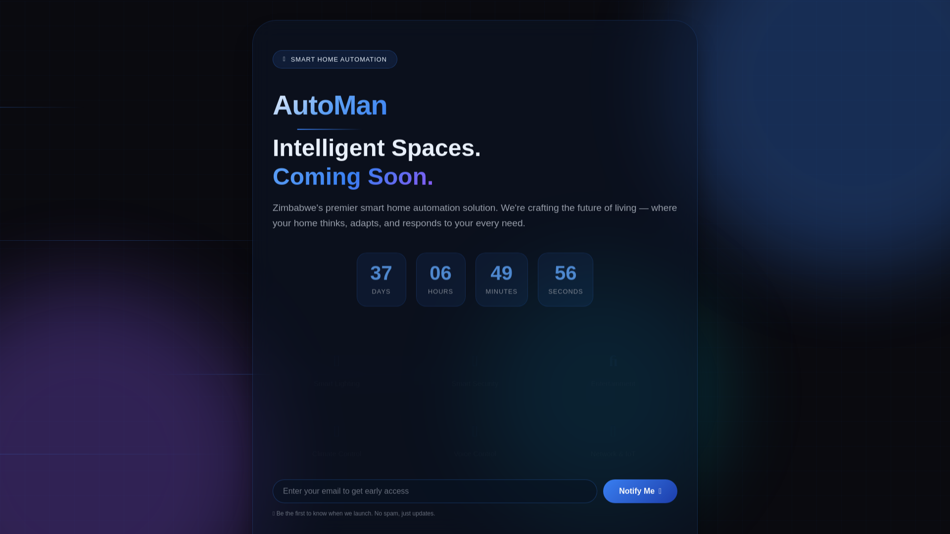 website screenshot of https://automan.co.zw/
