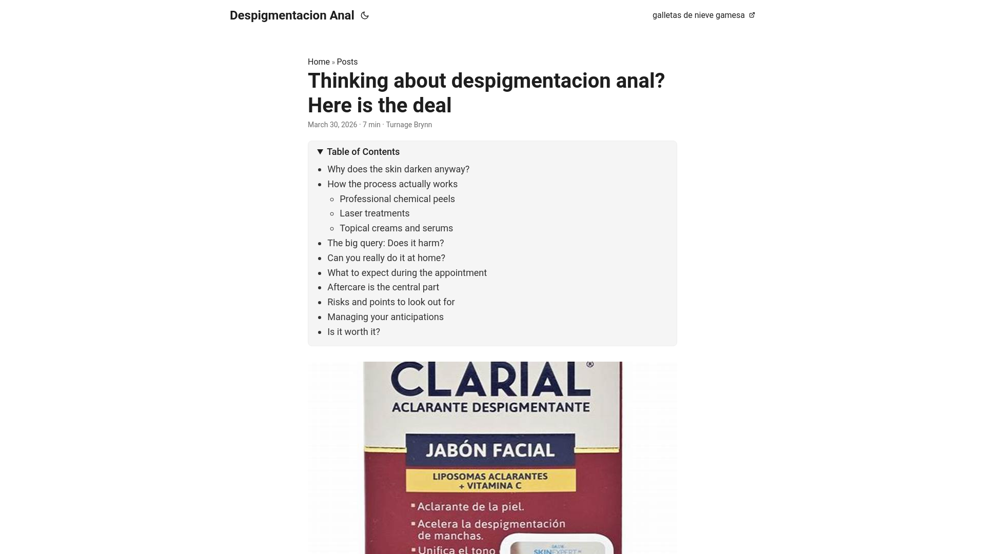 website screenshot of https://despigmentacion-anal.pages.dev/