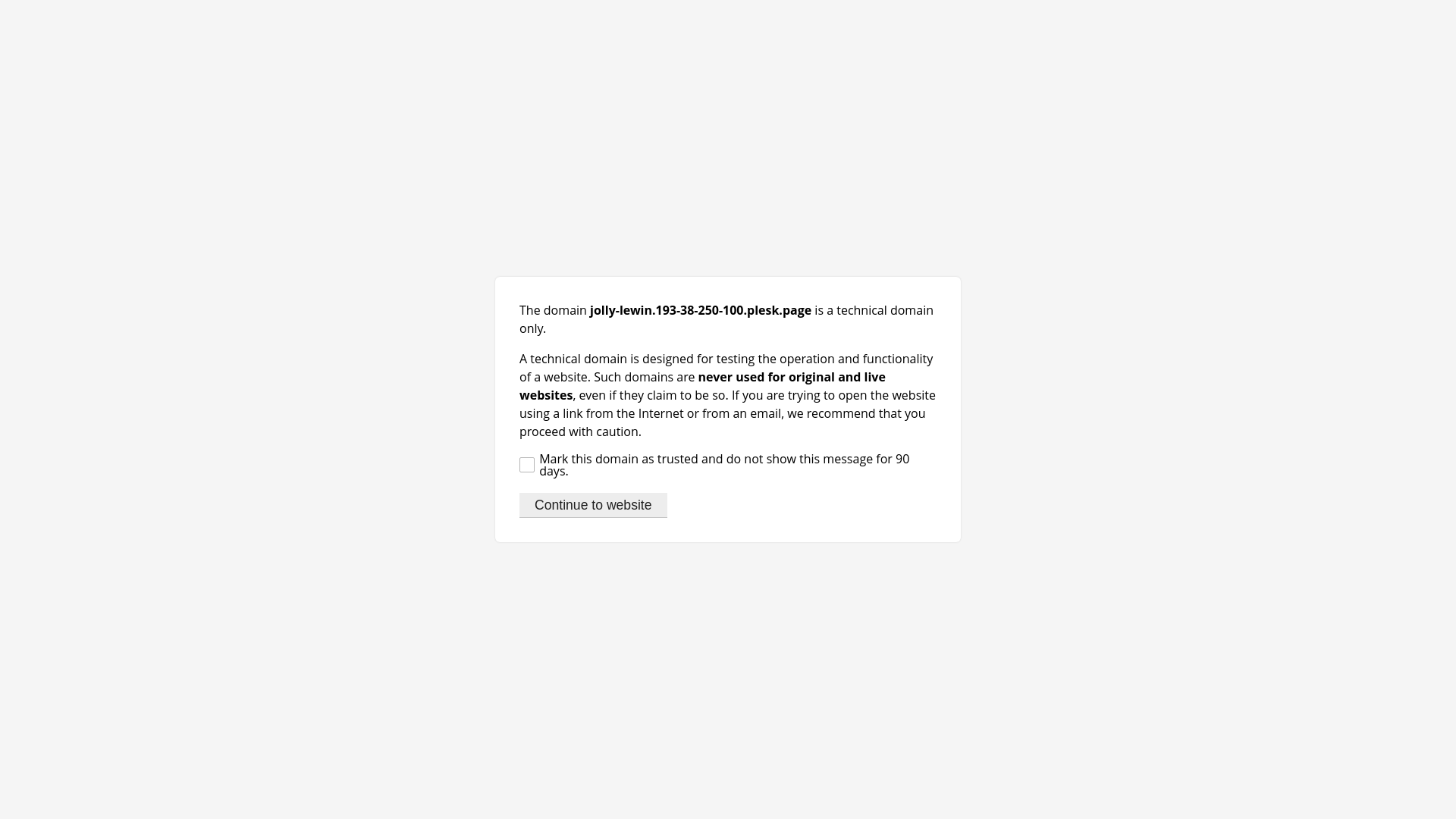 website screenshot of https://jolly-lewin.193-38-250-100.plesk.page/
