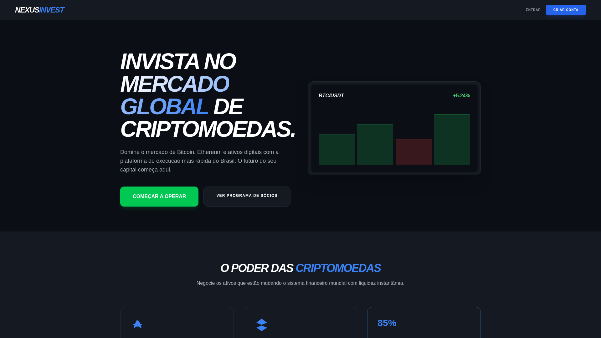 website screenshot of https://nexusinvest.top